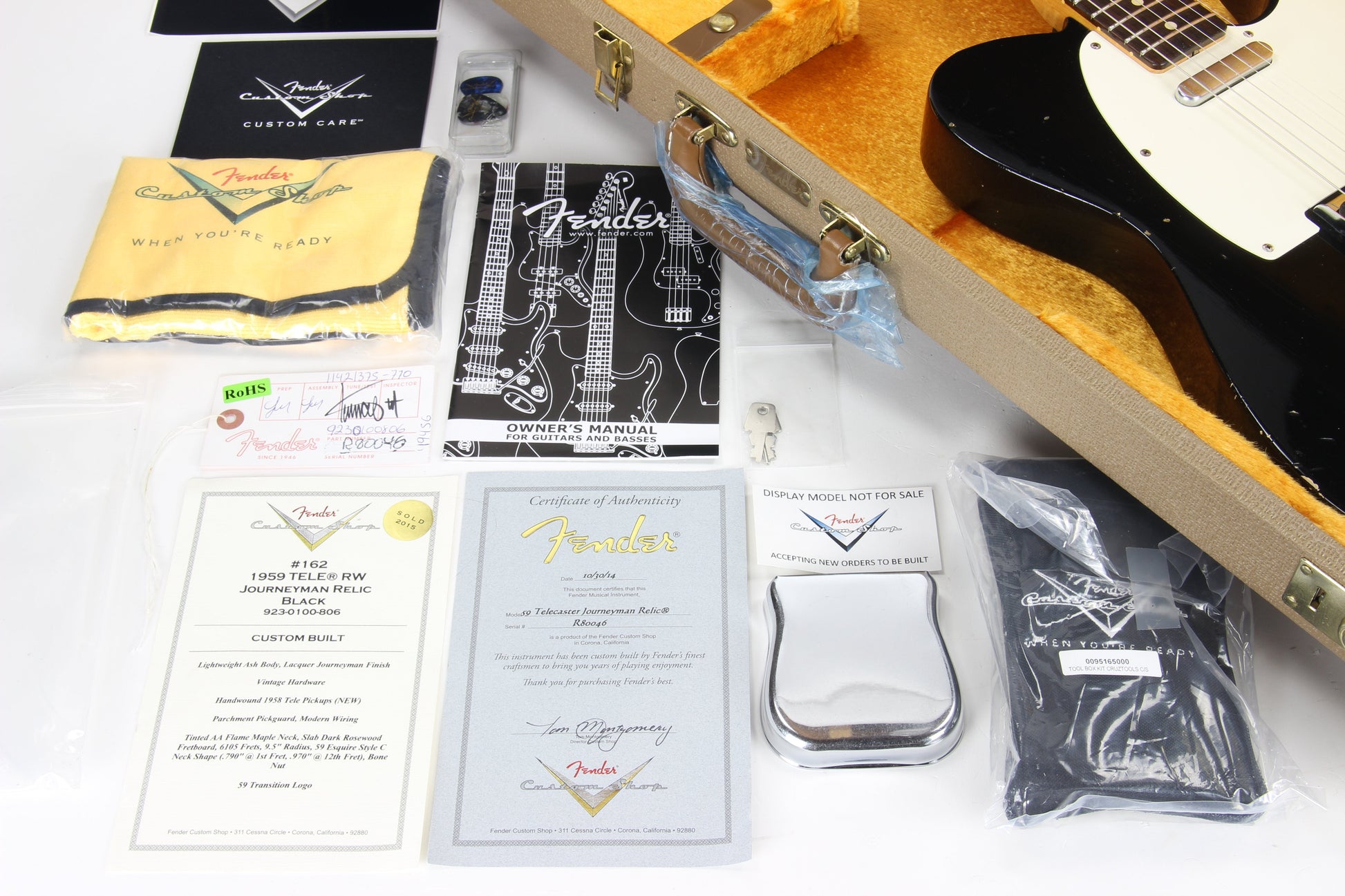 2014 Fender Custom Shop NAMM 1959 Telecaster Journeyman Relic Black - Flame Neck, ULTRA LIGHT '59 Tele!