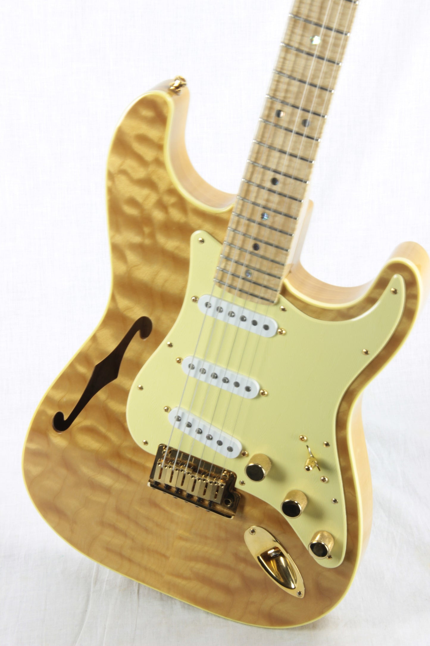 2002 Fender Masterbuilt THINLINE SLAB Stratocaster Custom Shop Strat Quilt Flame Top! Greg Fessler tele