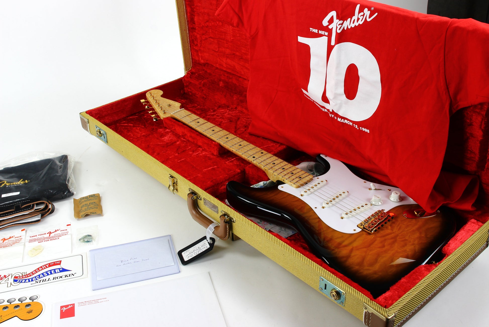 1994 Fender Custom Shop 40th Anniversary BC Special Stratocaster BILL CARSON OWNED SIGNED AND PLAYED #1 of 10 Crazy Quilt Top Limited Edition