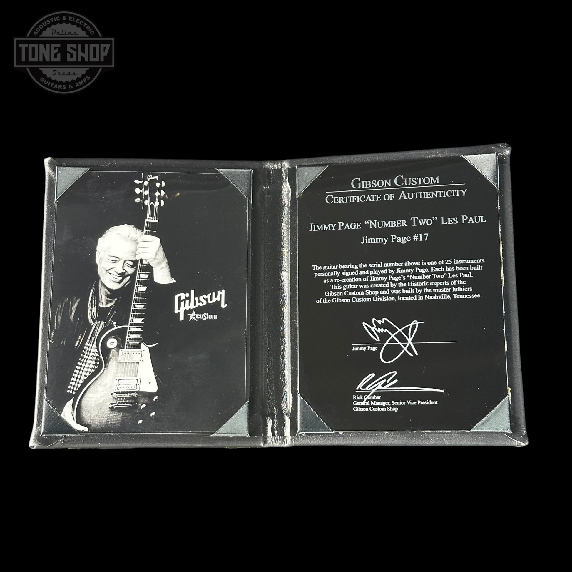 Used 2009 Gibson Custom Shop Jimmy Page "Number Two" (#17 of 25) Aged/Signed Tom Murphy Aged/Jimmy Page Signed w/case TSU24884