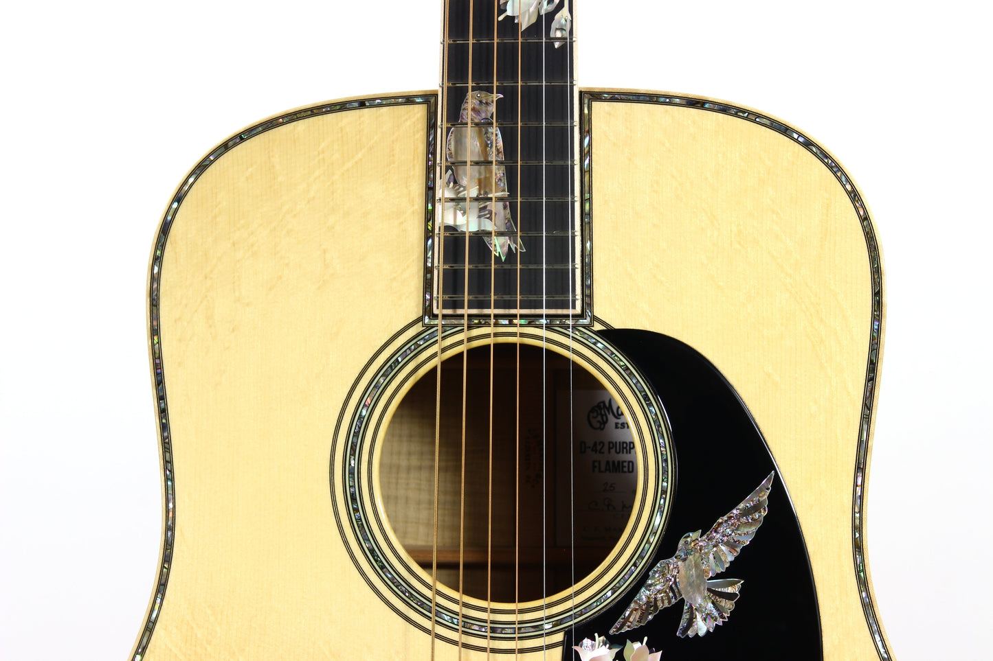 MINT Martin D-42 Purple Martin Flamed Myrtle Limited Edition - Dreadnought, Purple Sunburst