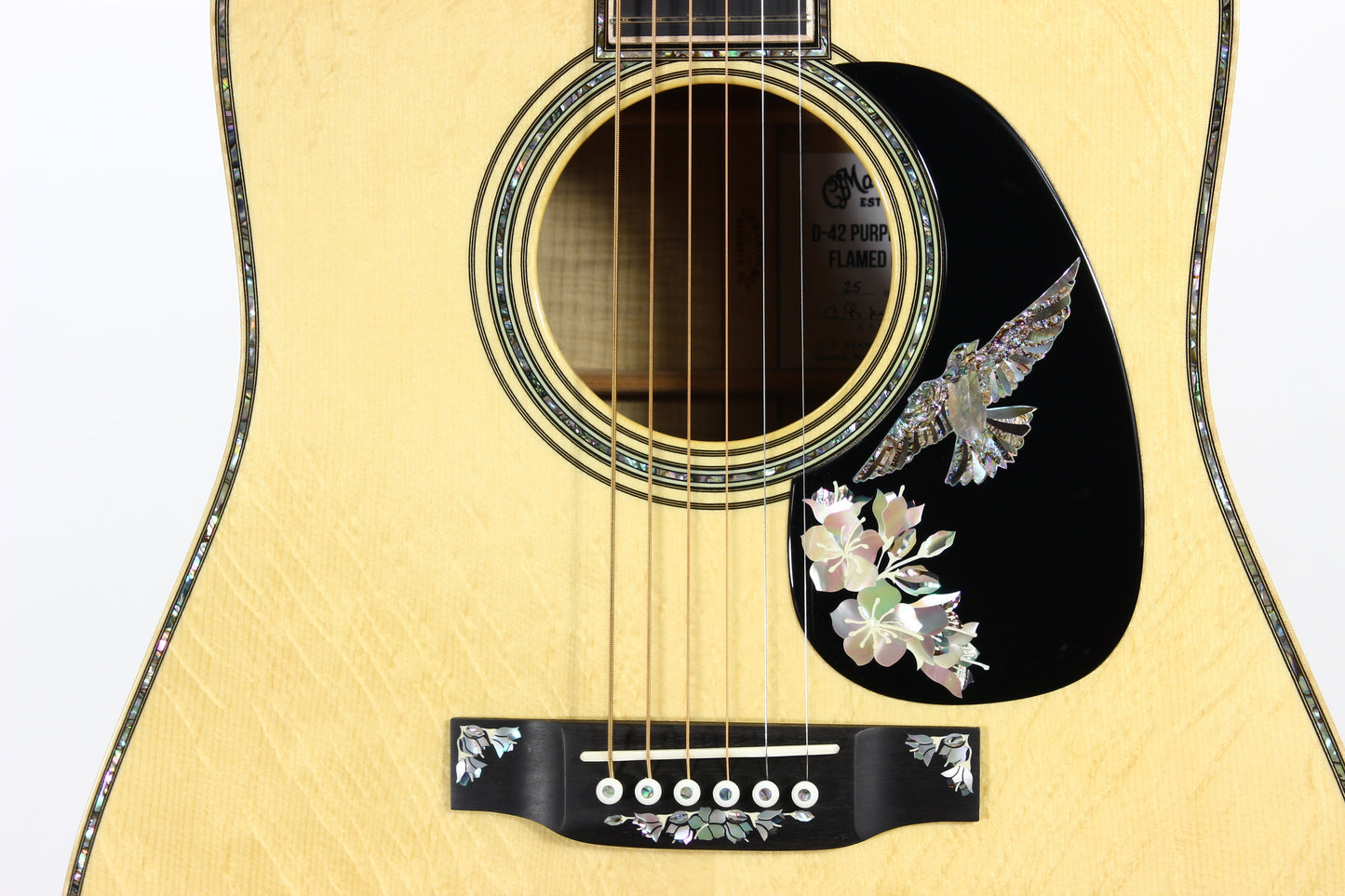 MINT Martin D-42 Purple Martin Flamed Myrtle Limited Edition - Dreadnought, Purple Sunburst