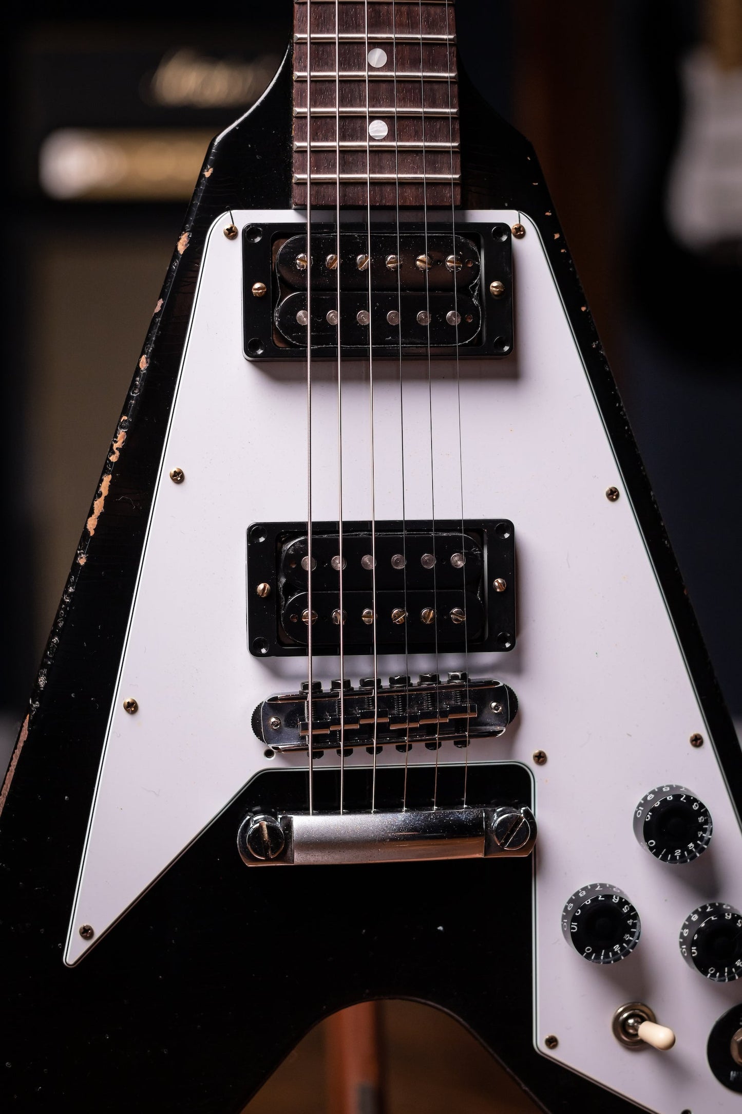 Gibson Custom Shop Kirk Hammett 1979 Flying V Murphy Lab Aged Electric Guitar - Ebony