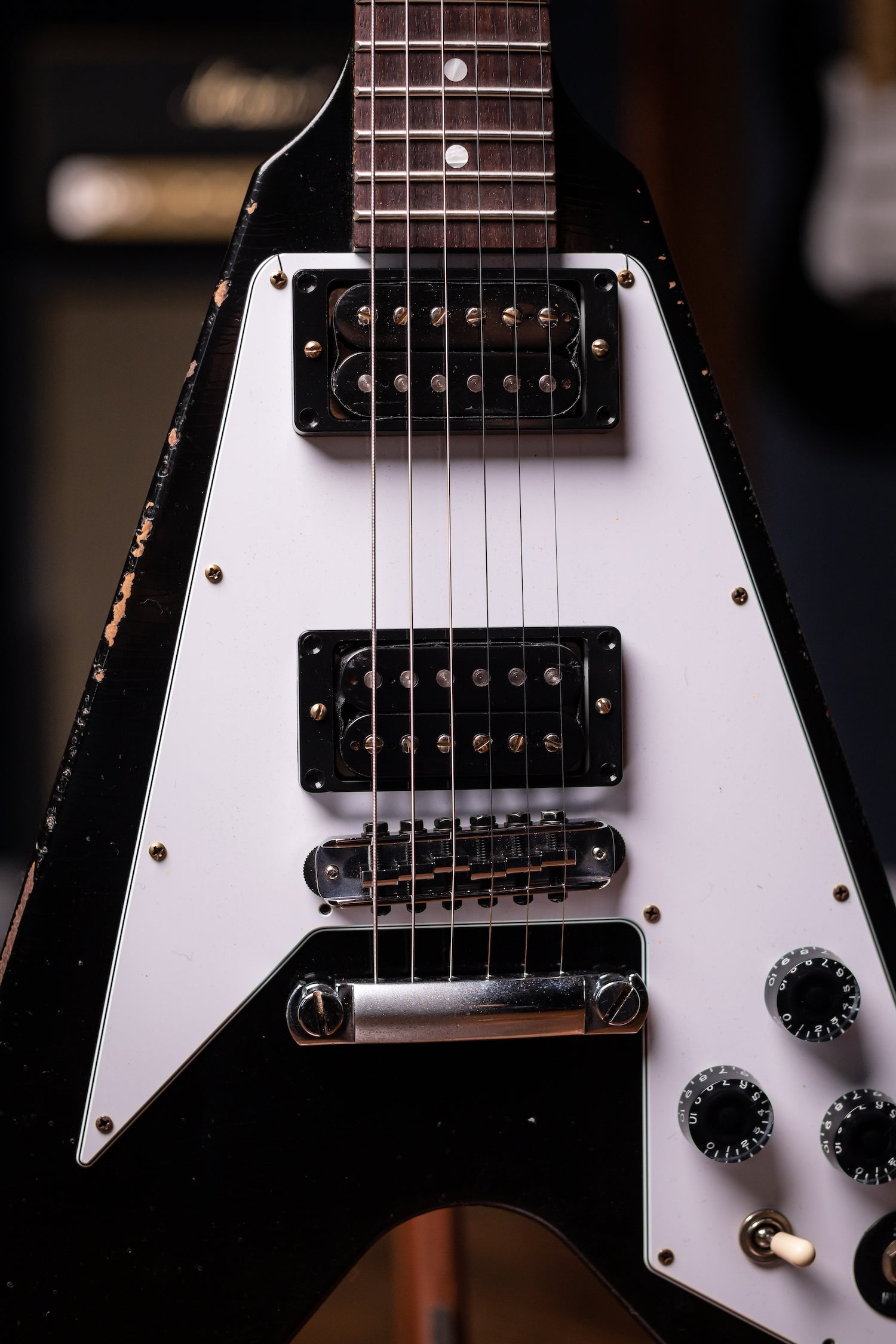 Gibson Custom Shop Kirk Hammett 1979 Flying V Murphy Lab Aged Electric Guitar - Ebony
