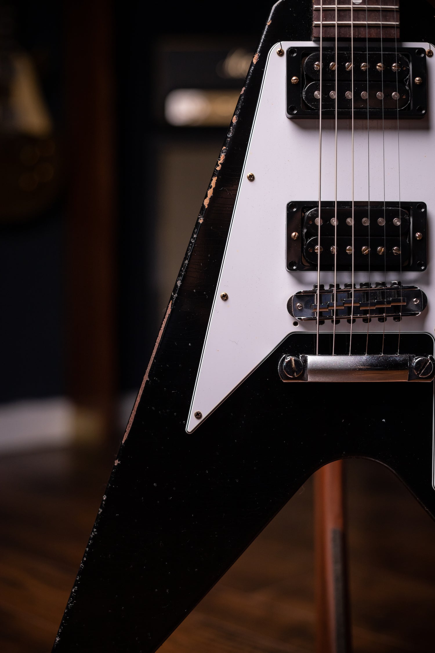 Gibson Custom Shop Kirk Hammett 1979 Flying V Murphy Lab Aged Electric Guitar - Ebony