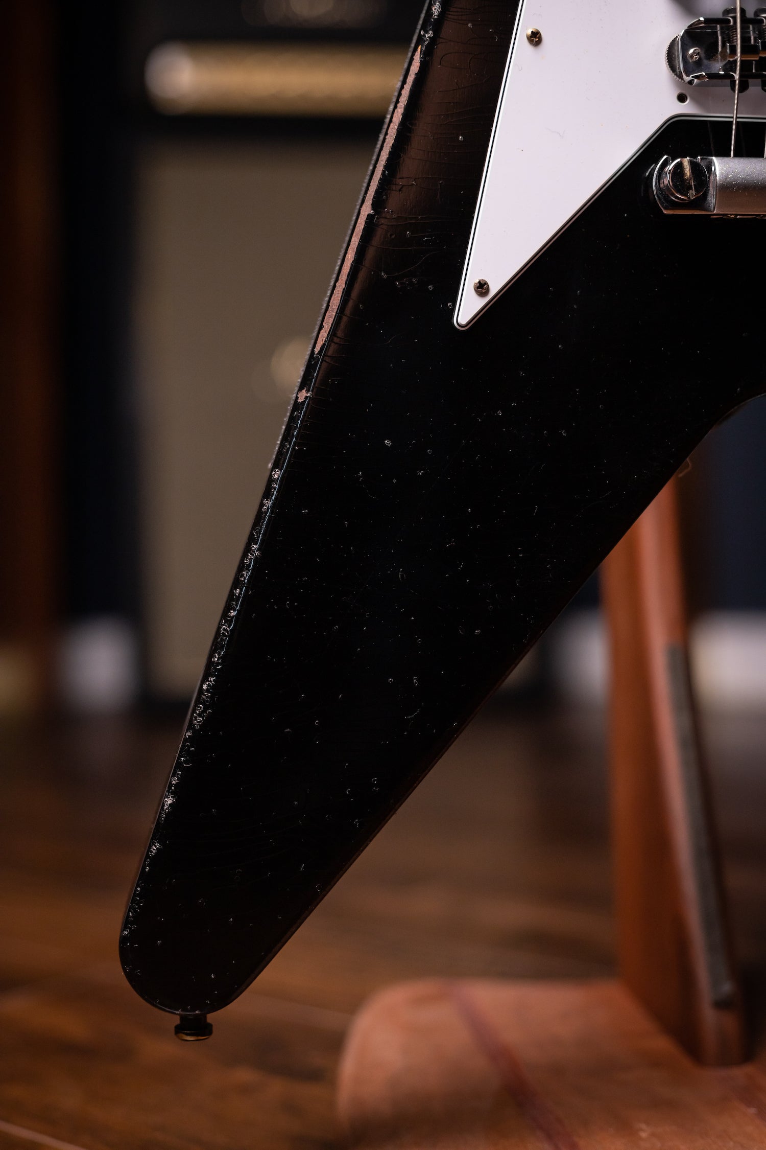 Gibson Custom Shop Kirk Hammett 1979 Flying V Murphy Lab Aged Electric Guitar - Ebony