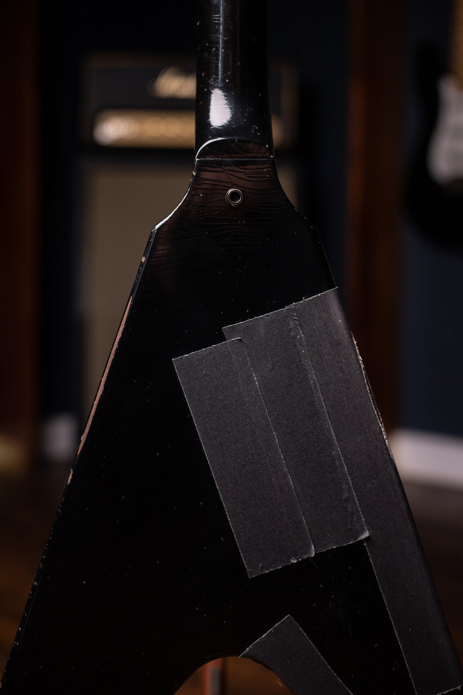 Gibson Custom Shop Kirk Hammett 1979 Flying V Murphy Lab Aged Electric Guitar - Ebony