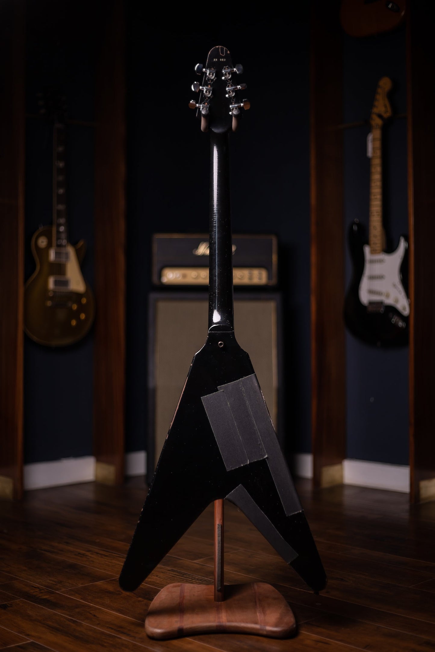 Gibson Custom Shop Kirk Hammett 1979 Flying V Murphy Lab Aged Electric Guitar - Ebony
