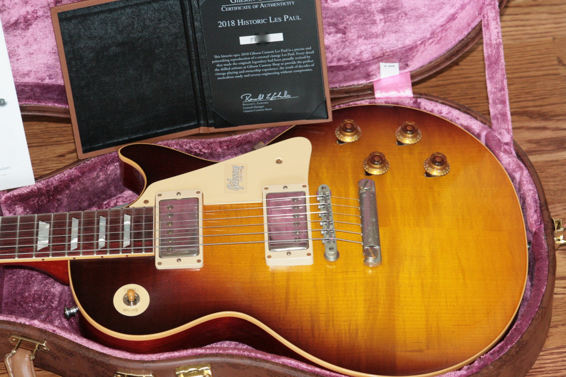 7.7 lbs! 2018 Gibson 1958 Les Paul Historic Reissue! R8 58 Dark Bourbon Fade Custom Shop TH Specs