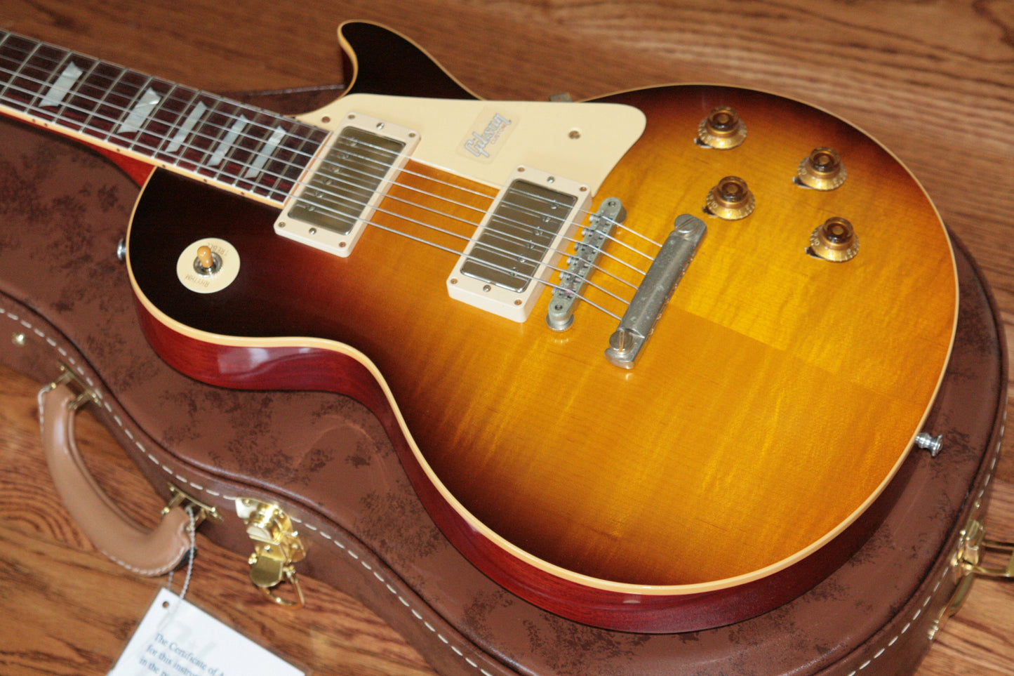 7.7 lbs! 2018 Gibson 1958 Les Paul Historic Reissue! R8 58 Dark Bourbon Fade Custom Shop TH Specs