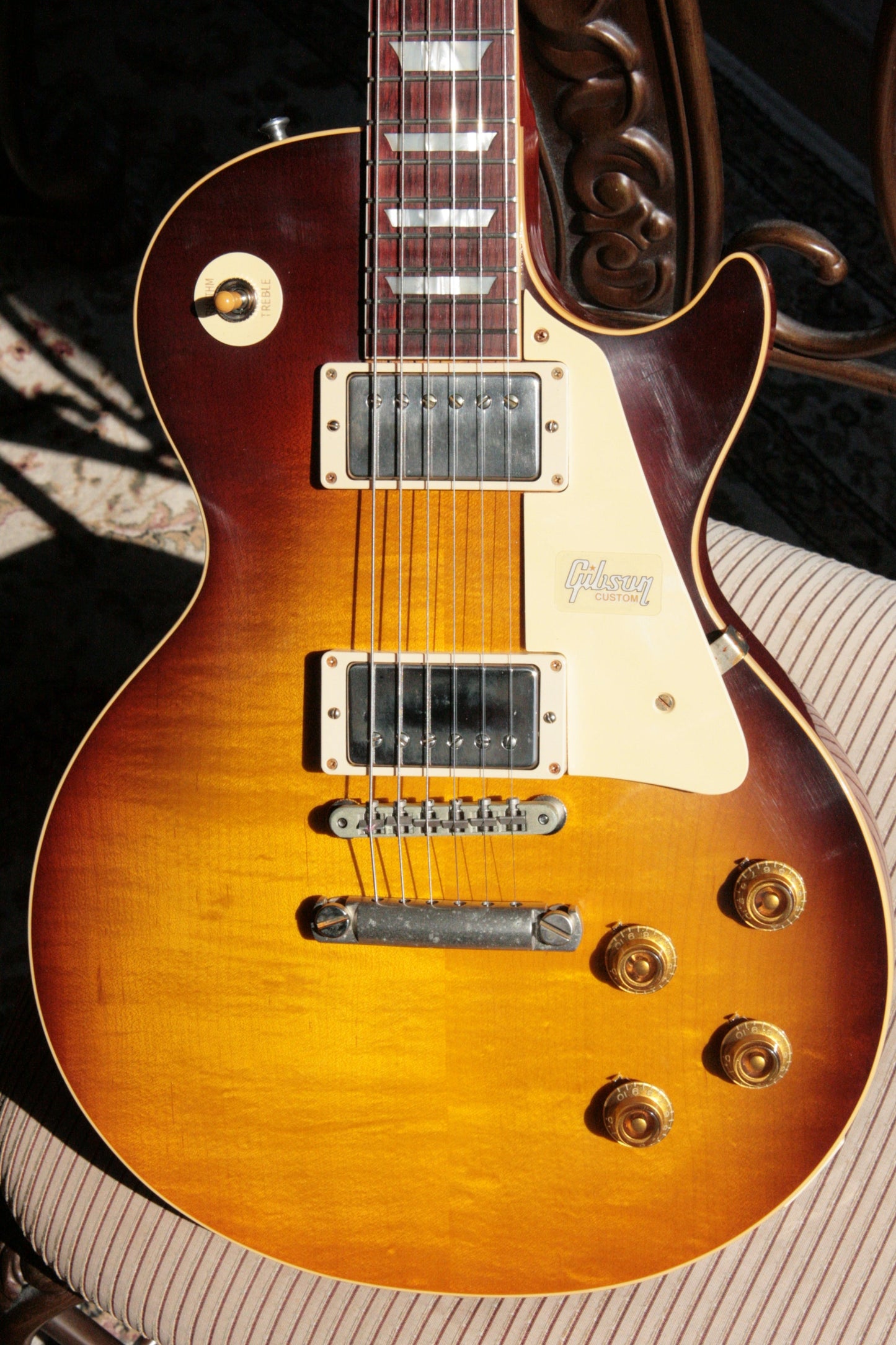 7.7 lbs! 2018 Gibson 1958 Les Paul Historic Reissue! R8 58 Dark Bourbon Fade Custom Shop TH Specs