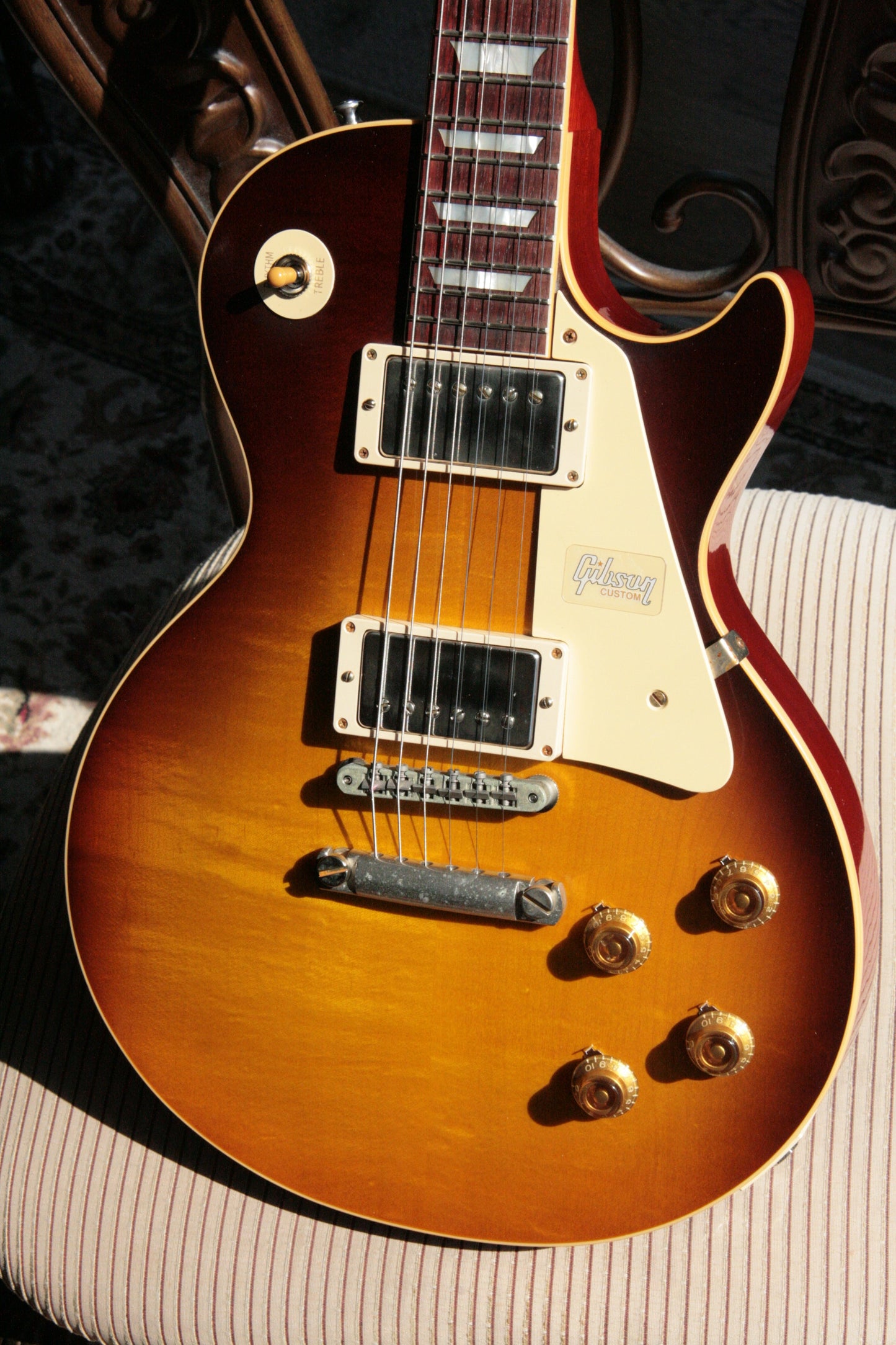 7.7 lbs! 2018 Gibson 1958 Les Paul Historic Reissue! R8 58 Dark Bourbon Fade Custom Shop TH Specs