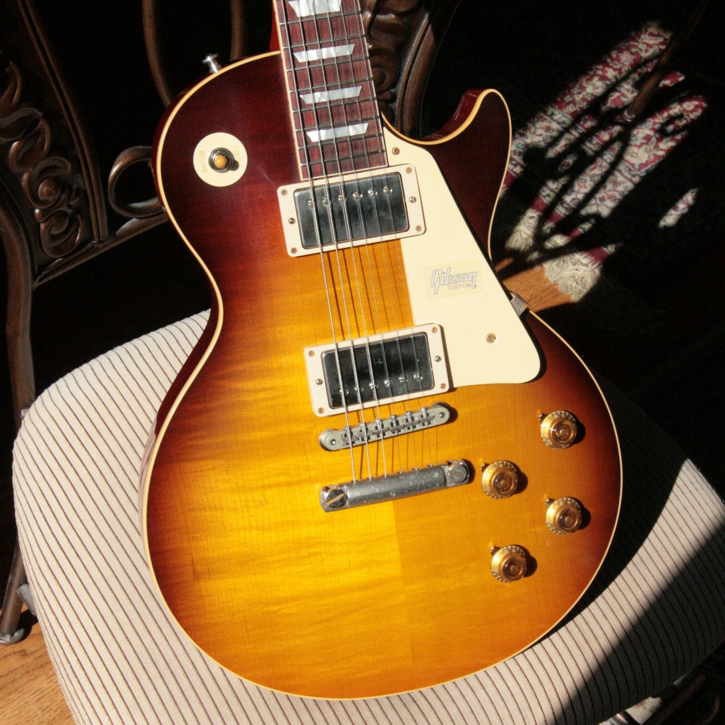 7.7 lbs! 2018 Gibson 1958 Les Paul Historic Reissue! R8 58 Dark Bourbon Fade Custom Shop TH Specs