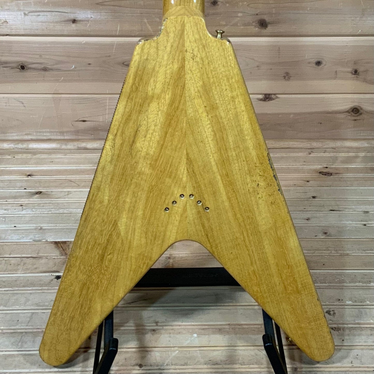Gibson Custom 1958 Flying V Brazilian Rosewood Murphy Lab Light Aged Electric Guitars - Natural