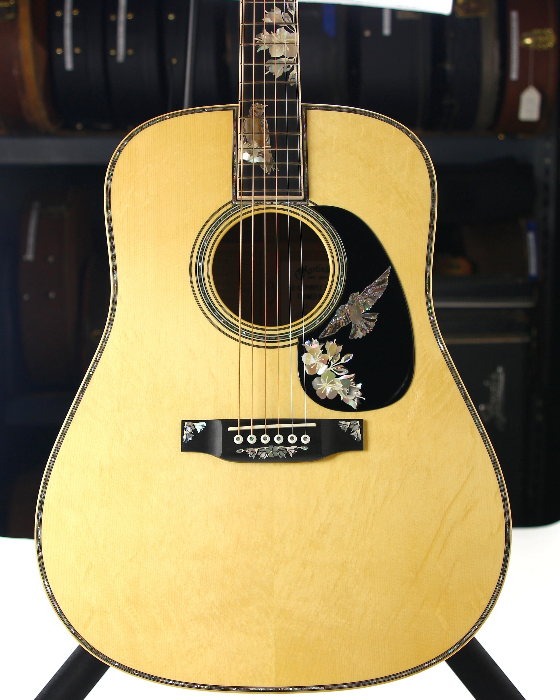 MINT Martin D-42 Purple Martin Flamed Myrtle Limited Edition - Dreadnought, Purple Sunburst