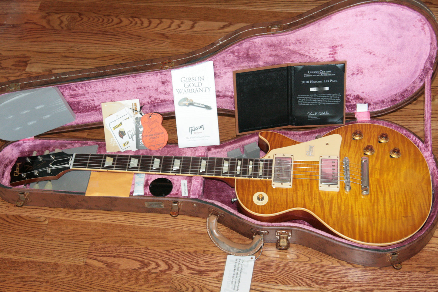 2018 Gibson 1959 AGED Lemon Burst Les Paul Historic Reissue! R9 59 Custom Shop KILLER TOP!