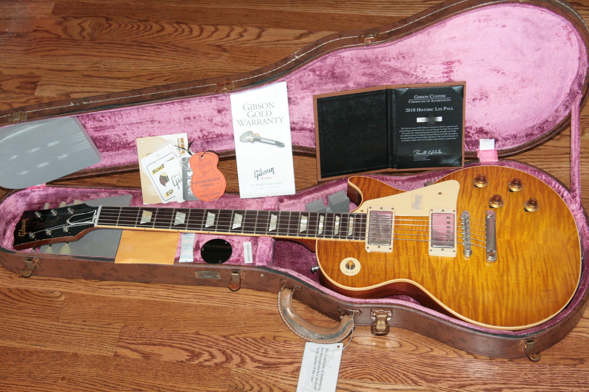 2018 Gibson 1959 AGED Lemon Burst Les Paul Historic Reissue! R9 59 Custom Shop KILLER TOP!