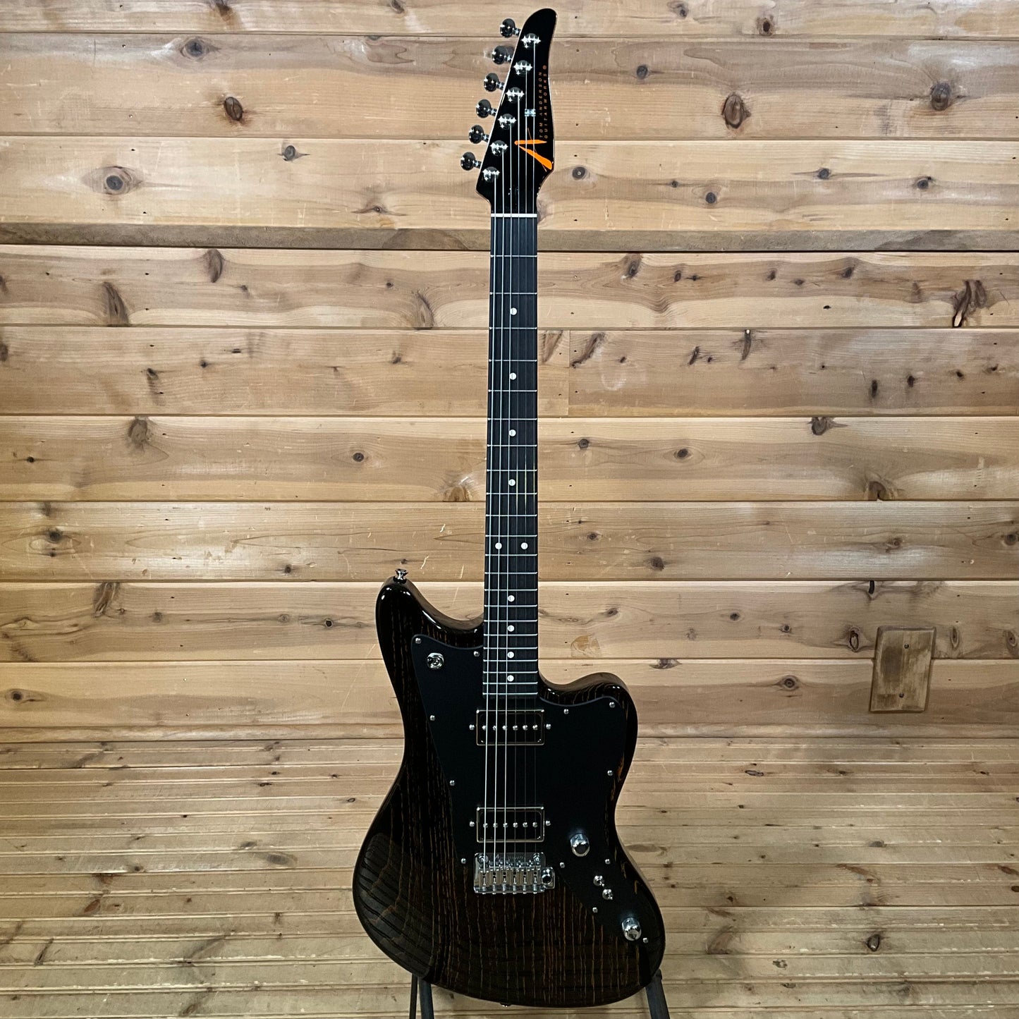 Tom Anderson Raven Classic Electric Guitar - Black with Orange Dog Hair