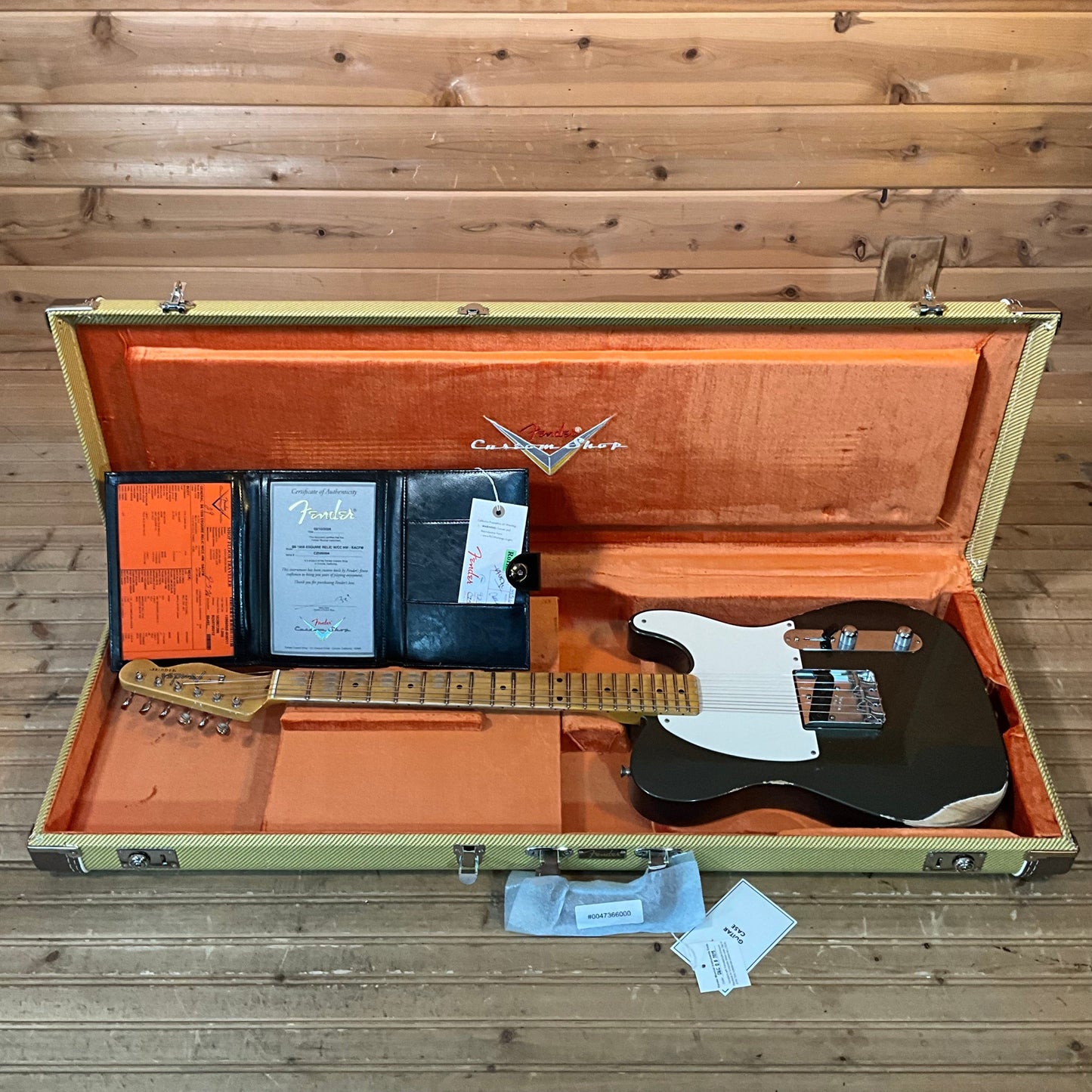Fender Custom Shop 1956 Esquire Relic Electric Guitar - Charcoal Frost Metallic