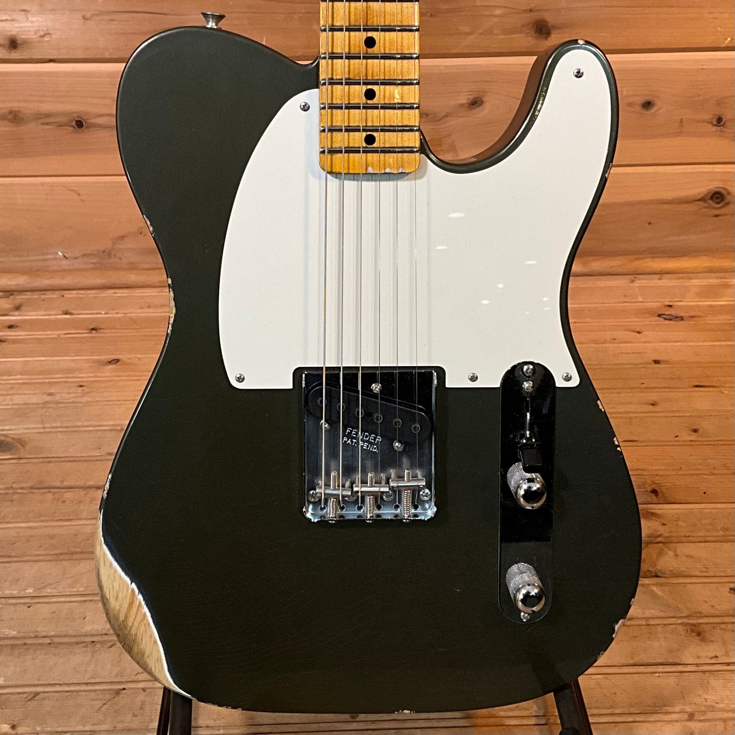 Fender Custom Shop 1956 Esquire Relic Electric Guitar - Charcoal Frost Metallic