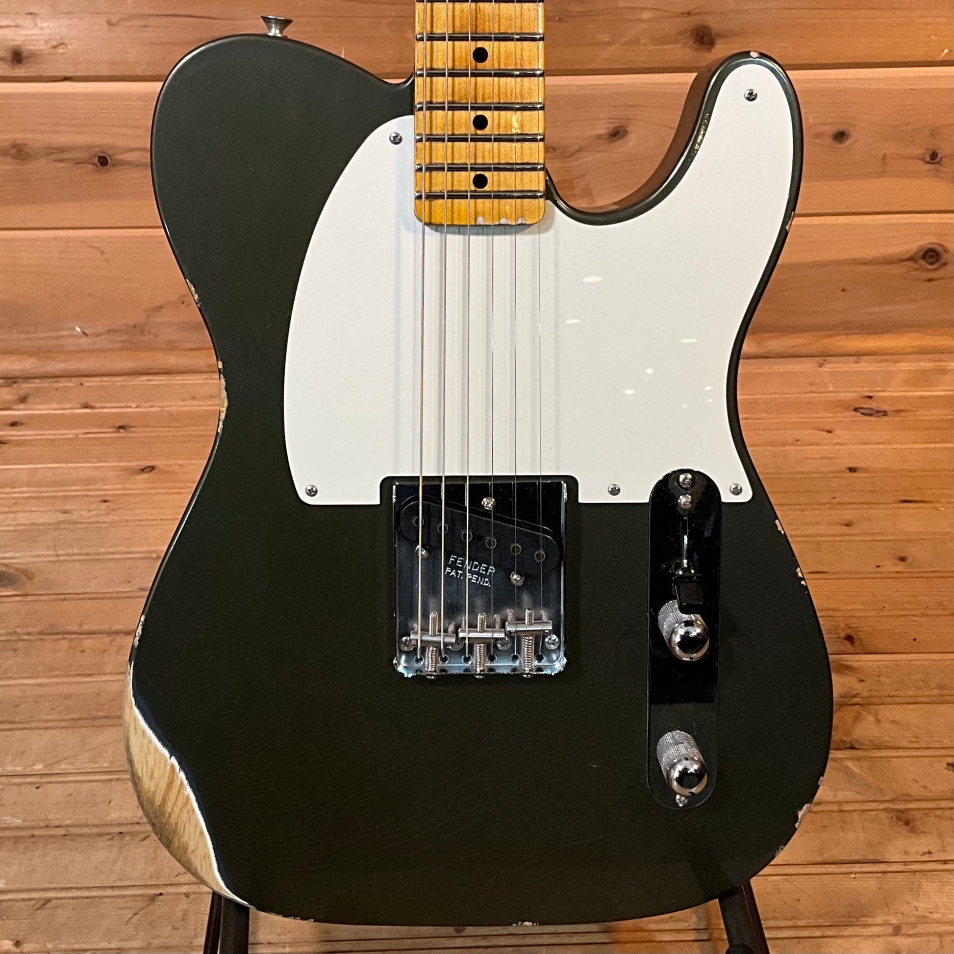 Fender Custom Shop 1956 Esquire Relic Electric Guitar - Charcoal Frost Metallic