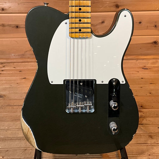 Fender Custom Shop 1956 Esquire Relic Electric Guitar - Charcoal Frost Metallic