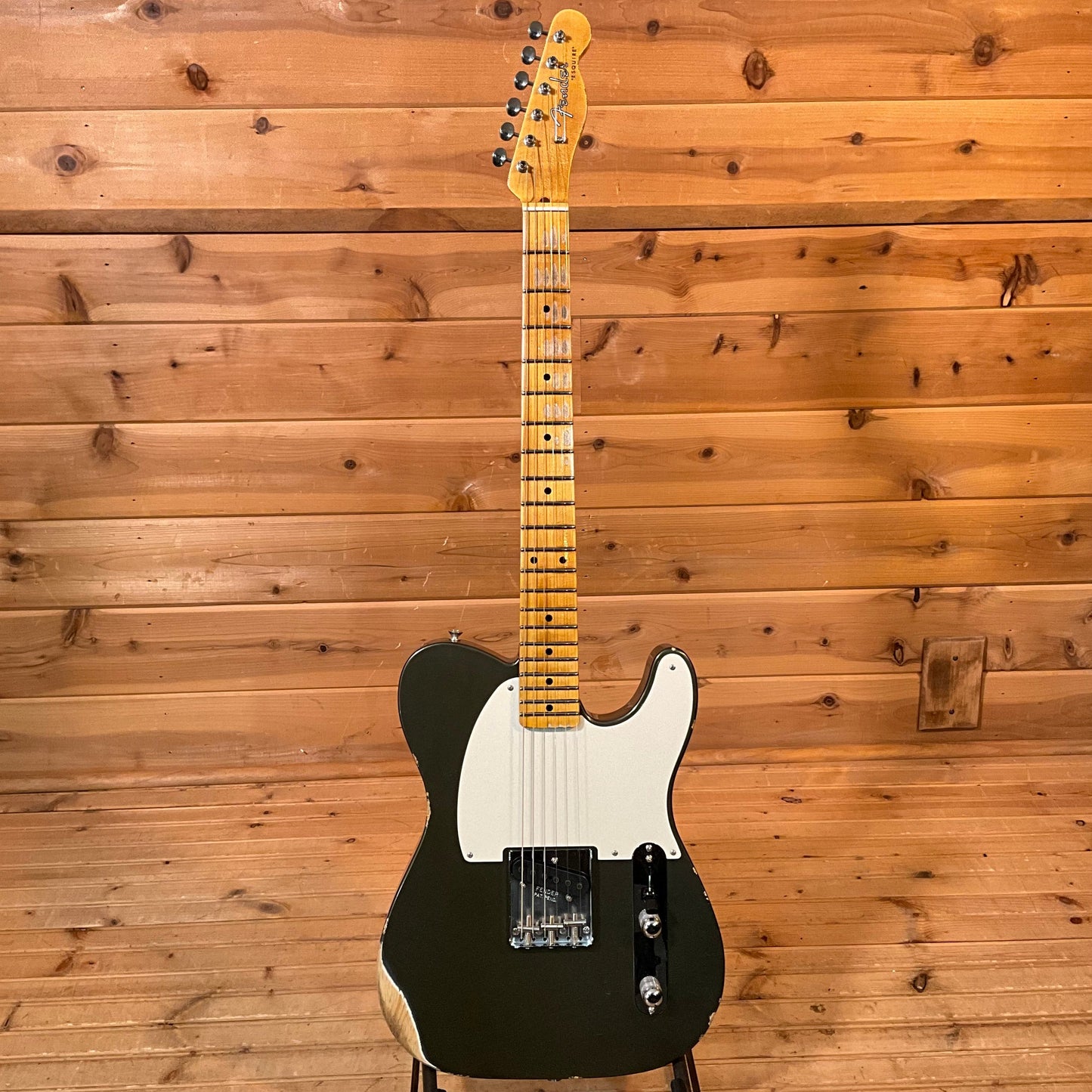 Fender Custom Shop 1956 Esquire Relic Electric Guitar - Charcoal Frost Metallic