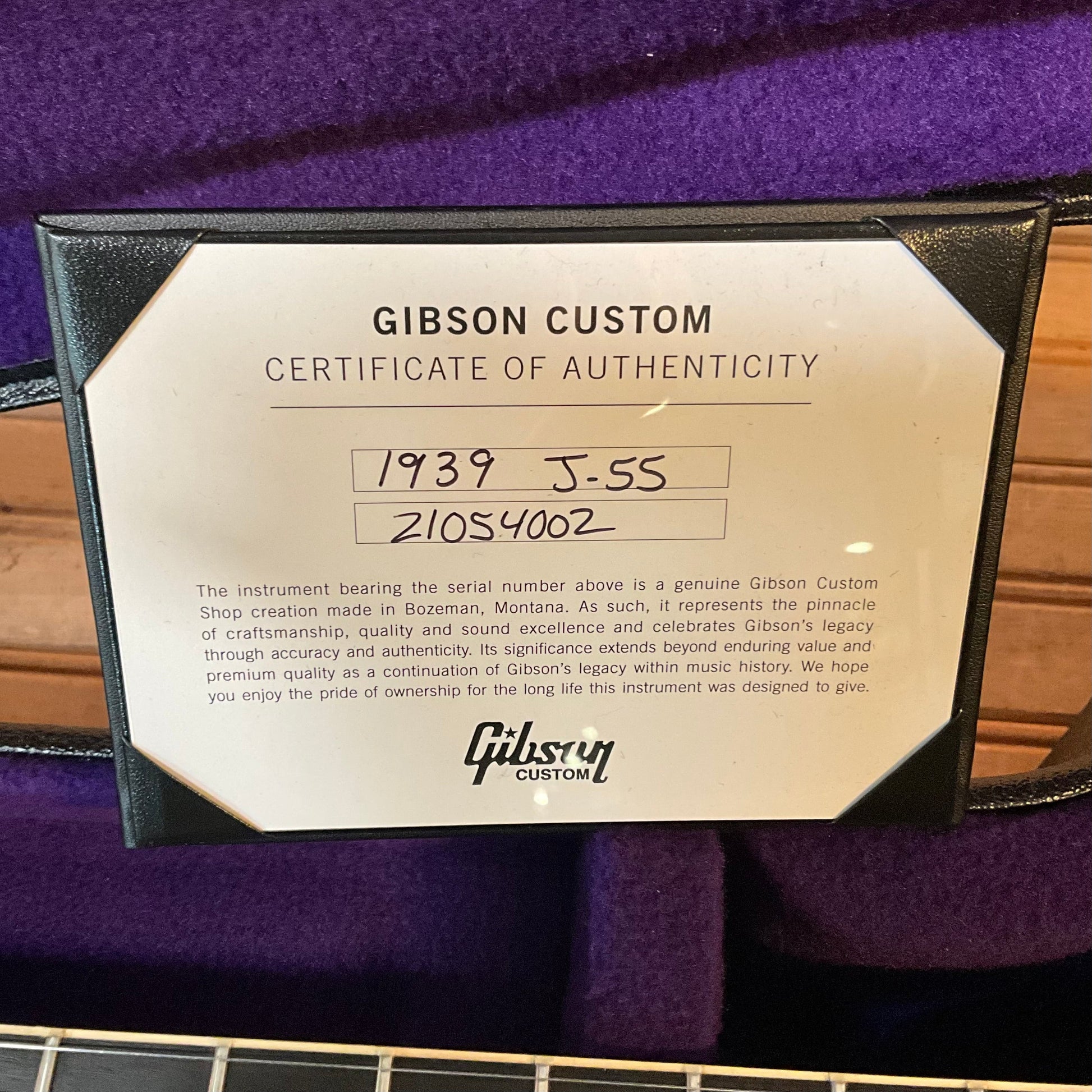 Gibson Custom 1939 J-55 Acoustic Guitar - Faded Vintage Sunburst