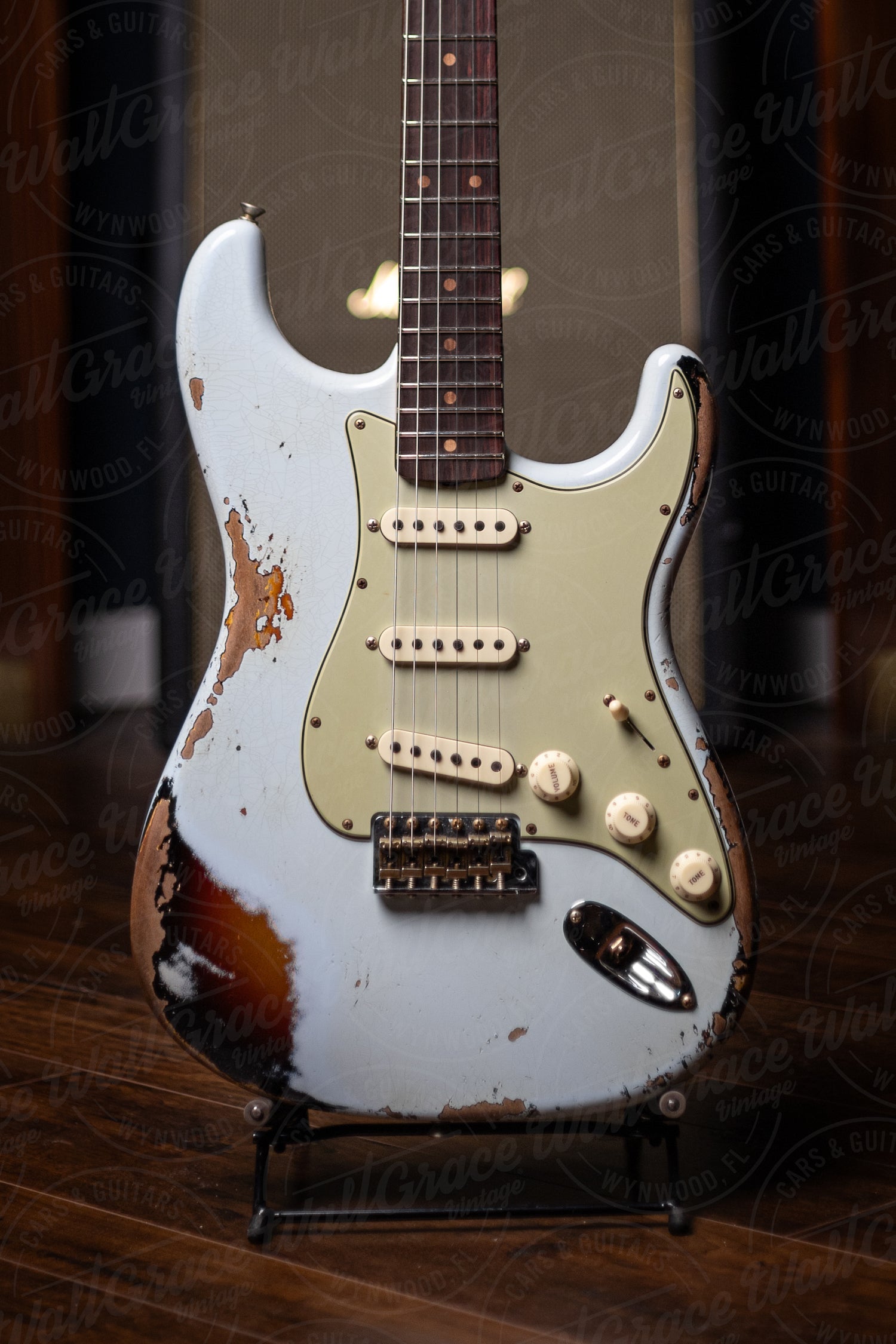 Fender Custom Shop 1960 Stratocaster Heavy Relic Electric Guitar - Aged Sonic over Sunburst