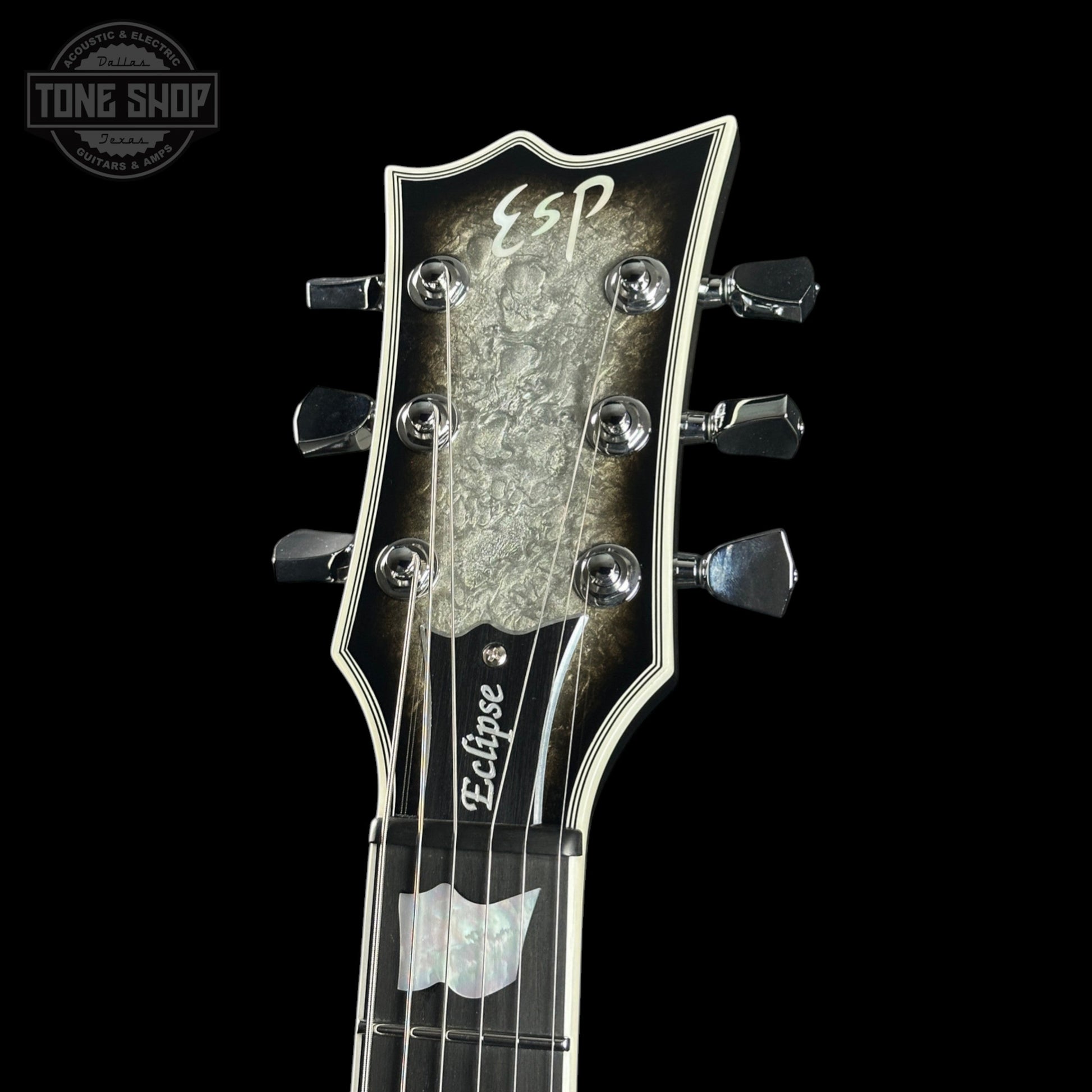 ESP Original Series Eclipse Custom Silver Liquid Metal Burst w/case E5231252