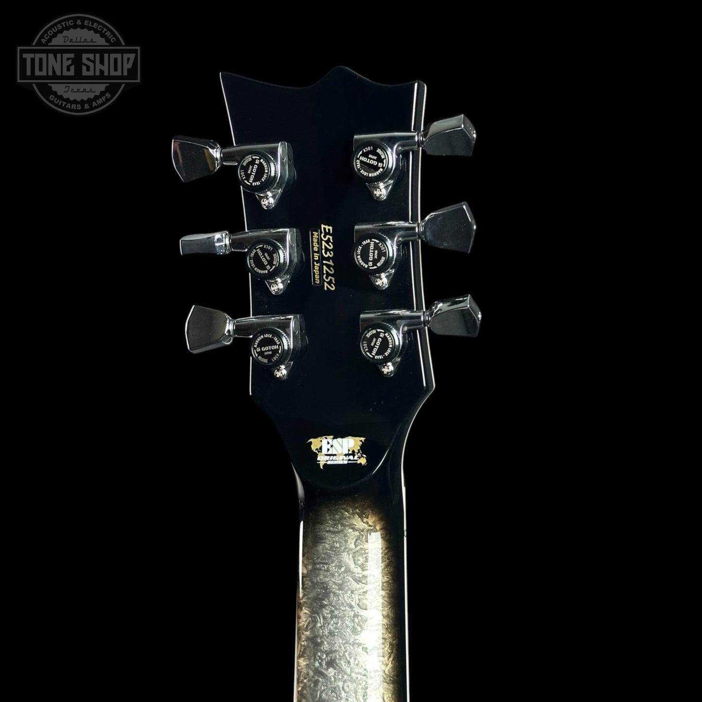 ESP Original Series Eclipse Custom Silver Liquid Metal Burst w/case E5231252