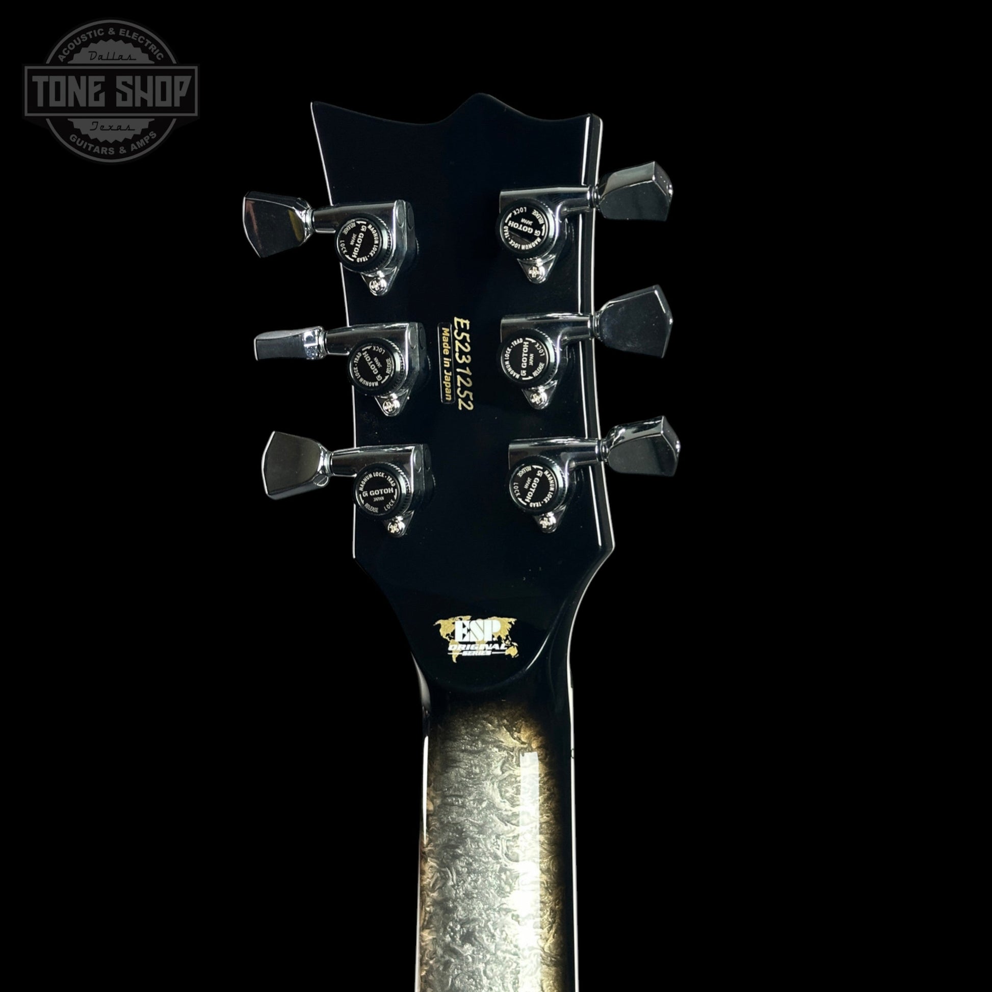 ESP Original Series Eclipse Custom Silver Liquid Metal Burst w/case E5231252