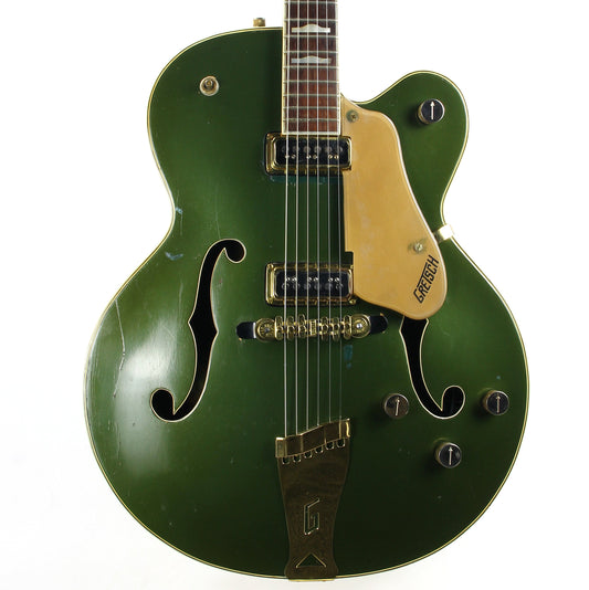 1957 Gretsch 6196 Country Club CADILLAC GREEN - Dearmond Pickups, white falcon size hollowbody guitar