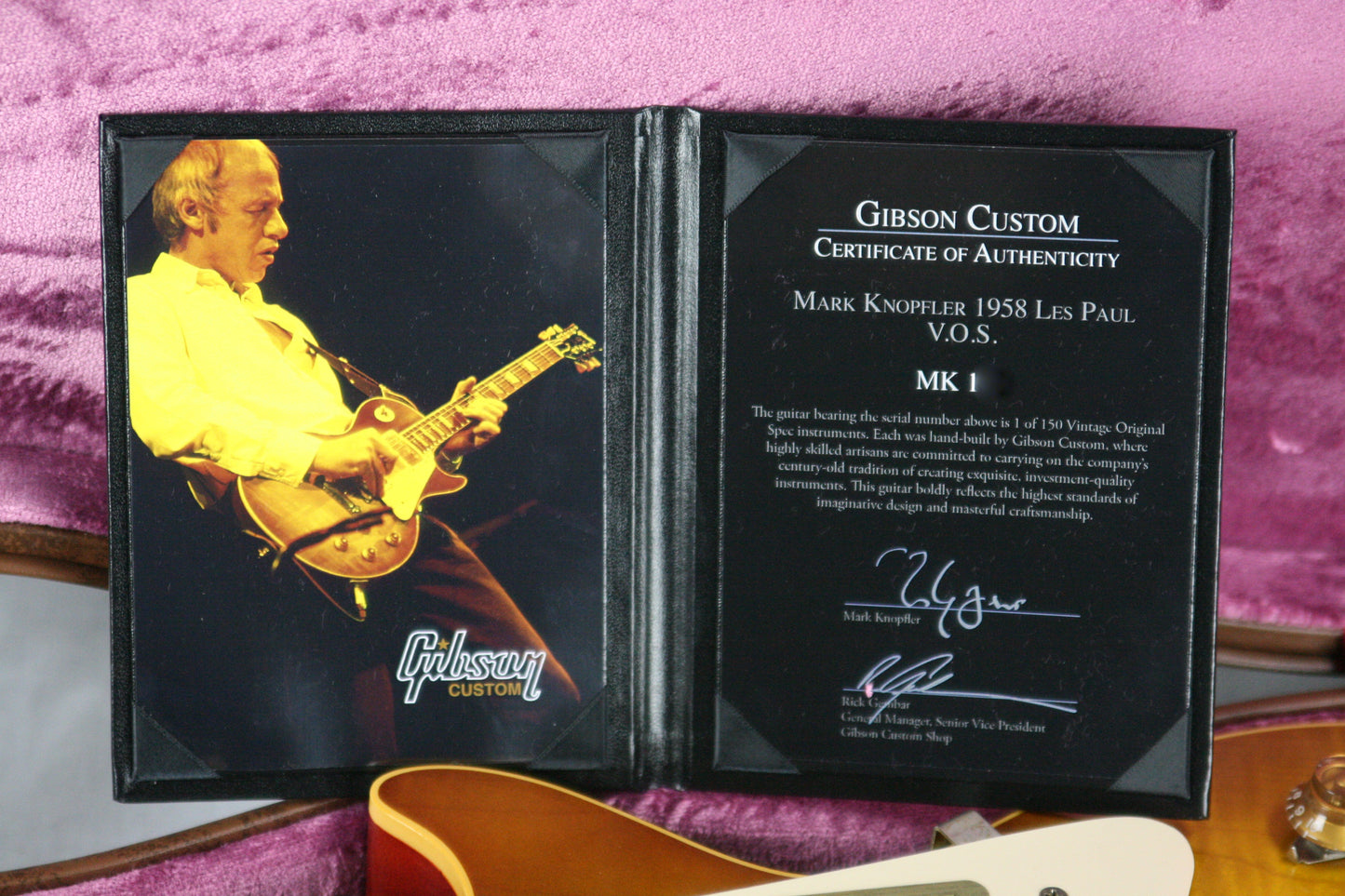 1958 Gibson Mark Knopfler VOS Les Paul Custom Shop Historic 58 R8 Lightweight!
