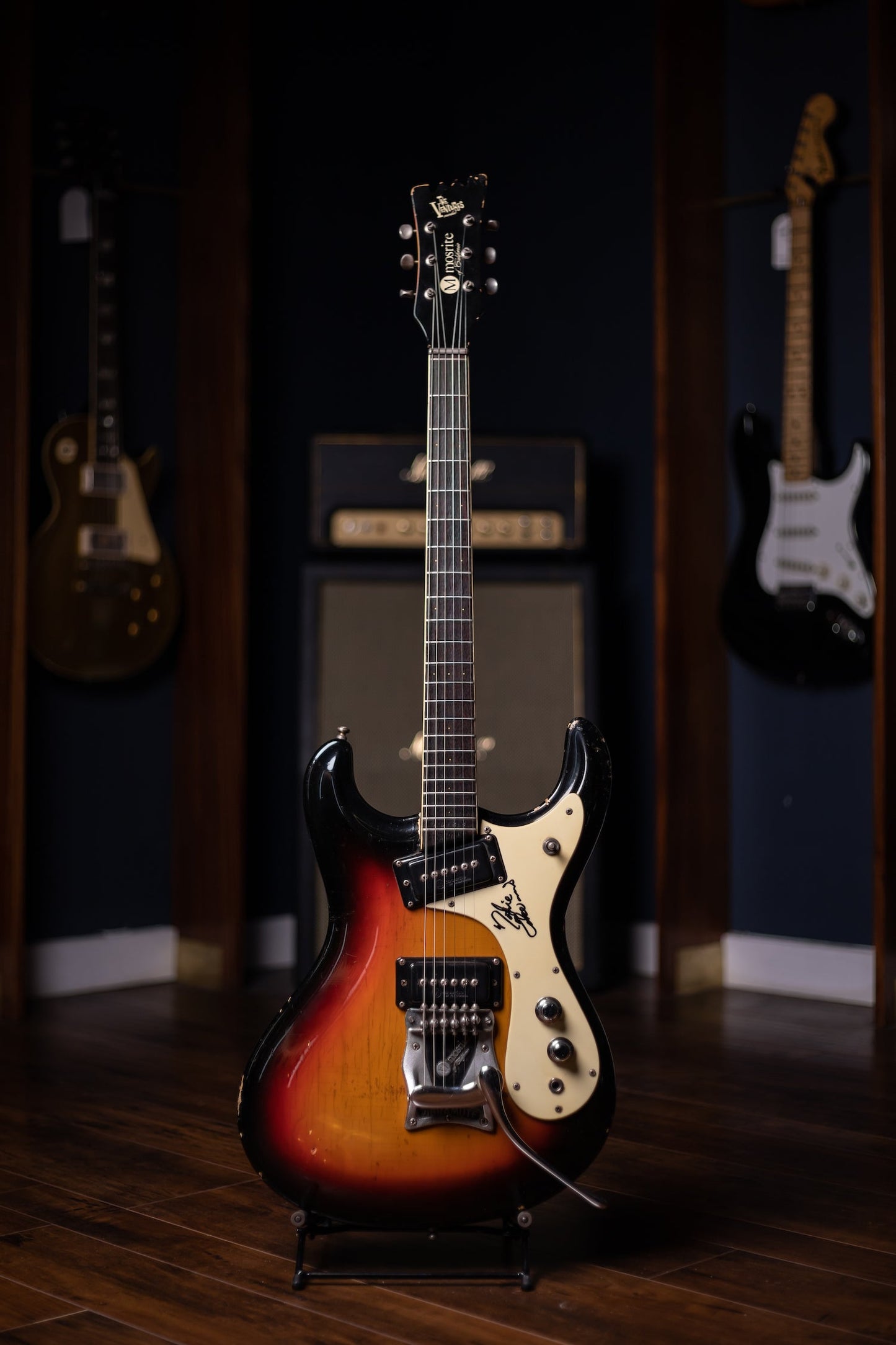 1965 Mosrite Ventures Model Electric Gutiar Signed by Nokie Edwards - Sunburst
