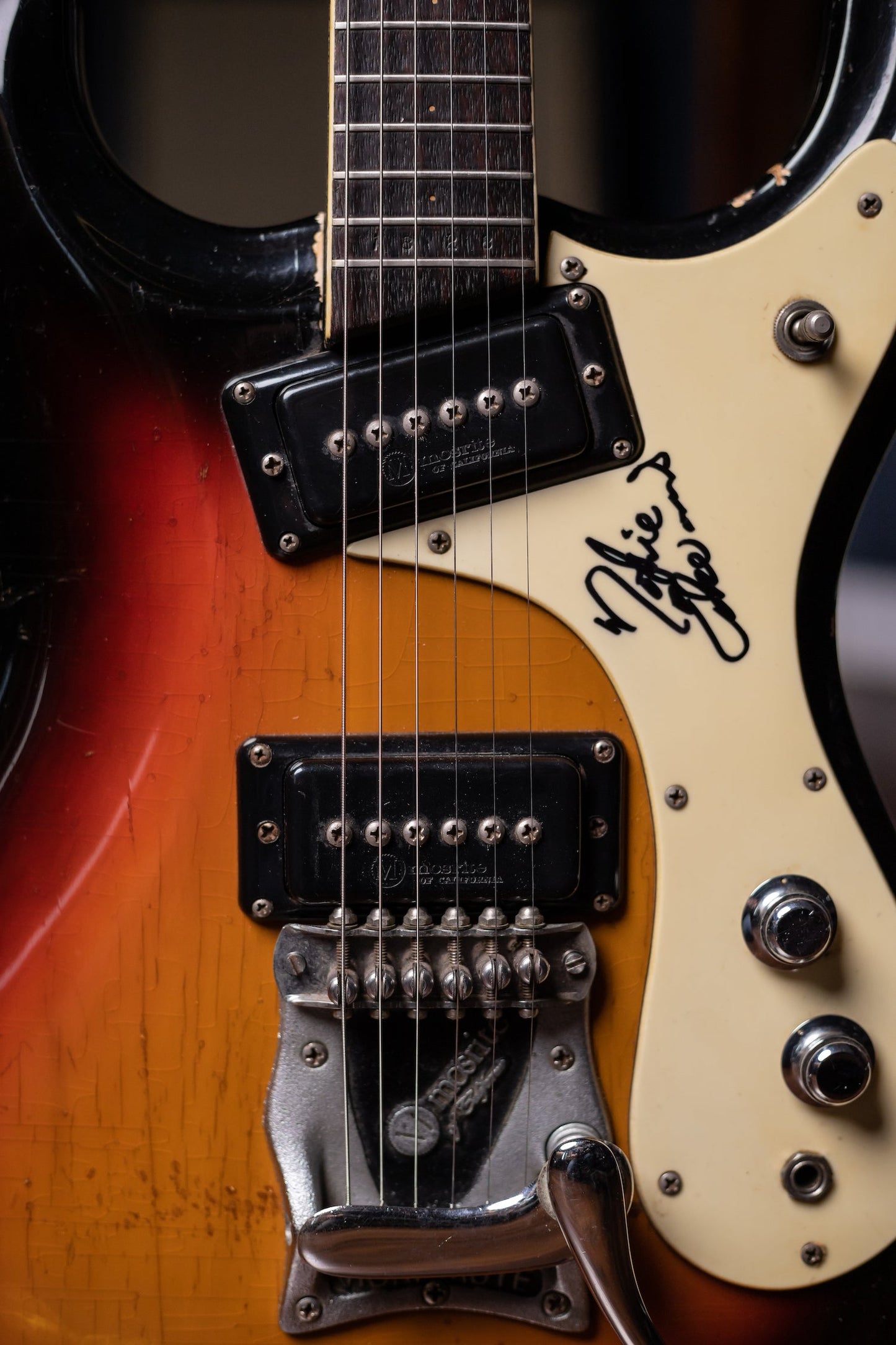 1965 Mosrite Ventures Model Electric Gutiar Signed by Nokie Edwards - Sunburst