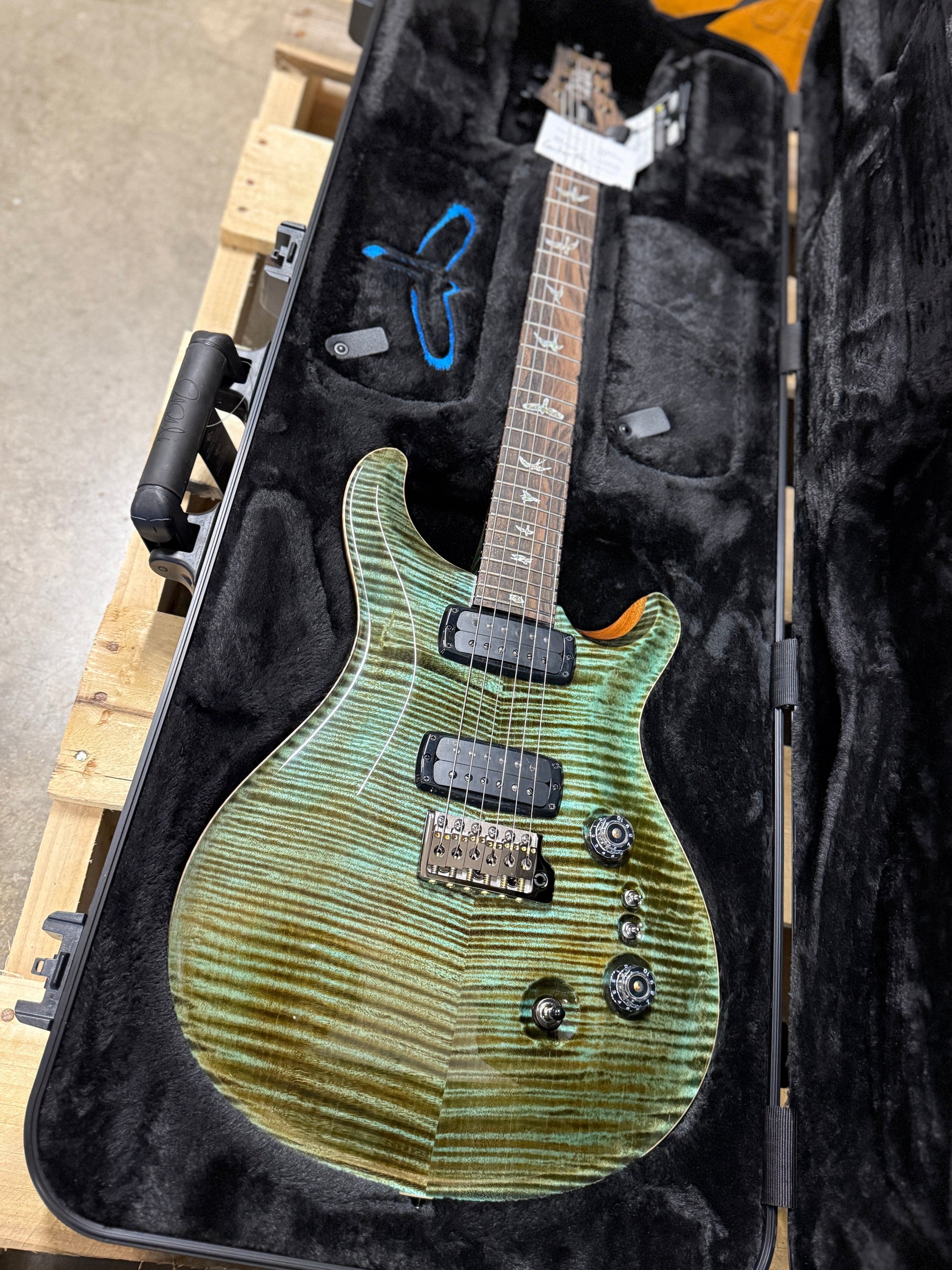 PRS Wood Library Custom 24-08, Moss Green w/ Flame Maple Neck