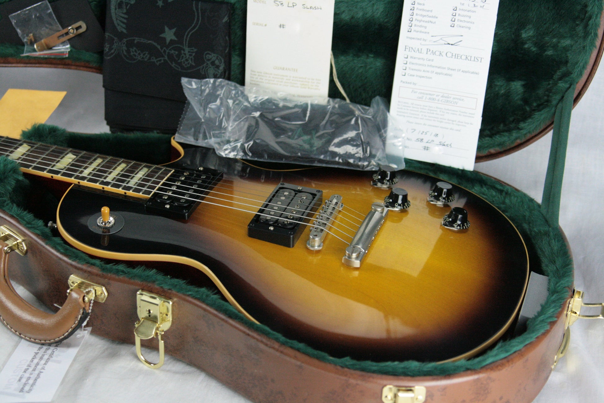 2018 Gibson Custom Slash Signed 1958 Les Paul Standard BRAZILIAN DREAM Rosewood Reissue