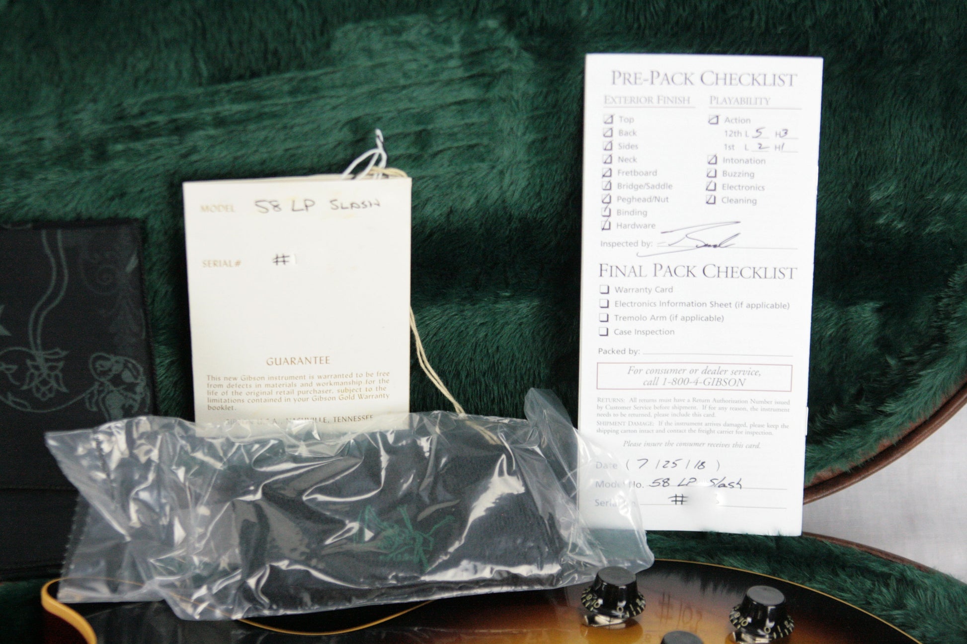 2018 Gibson Custom Slash Signed 1958 Les Paul Standard BRAZILIAN DREAM Rosewood Reissue
