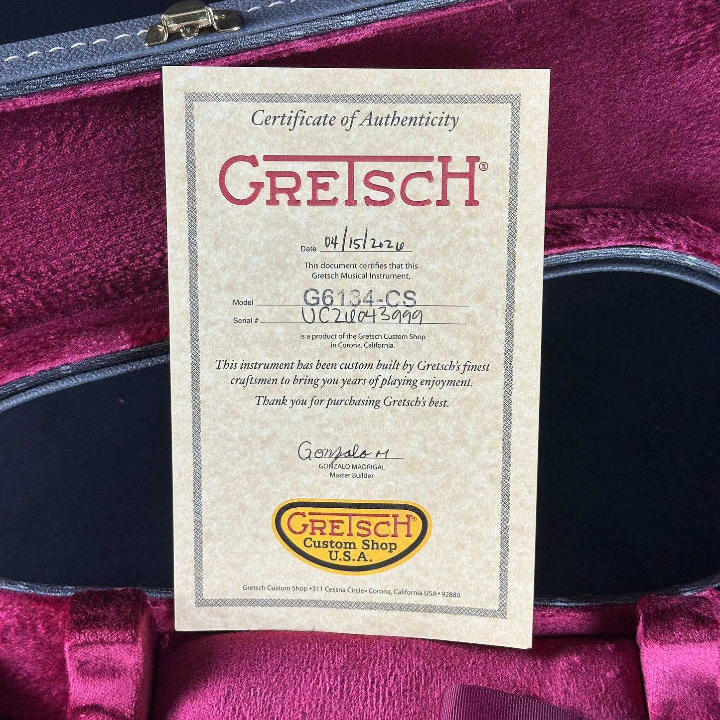 Gretsch Custom Shop G6134 1959 Penguin Relic Daphne Blue w/case UC26043999