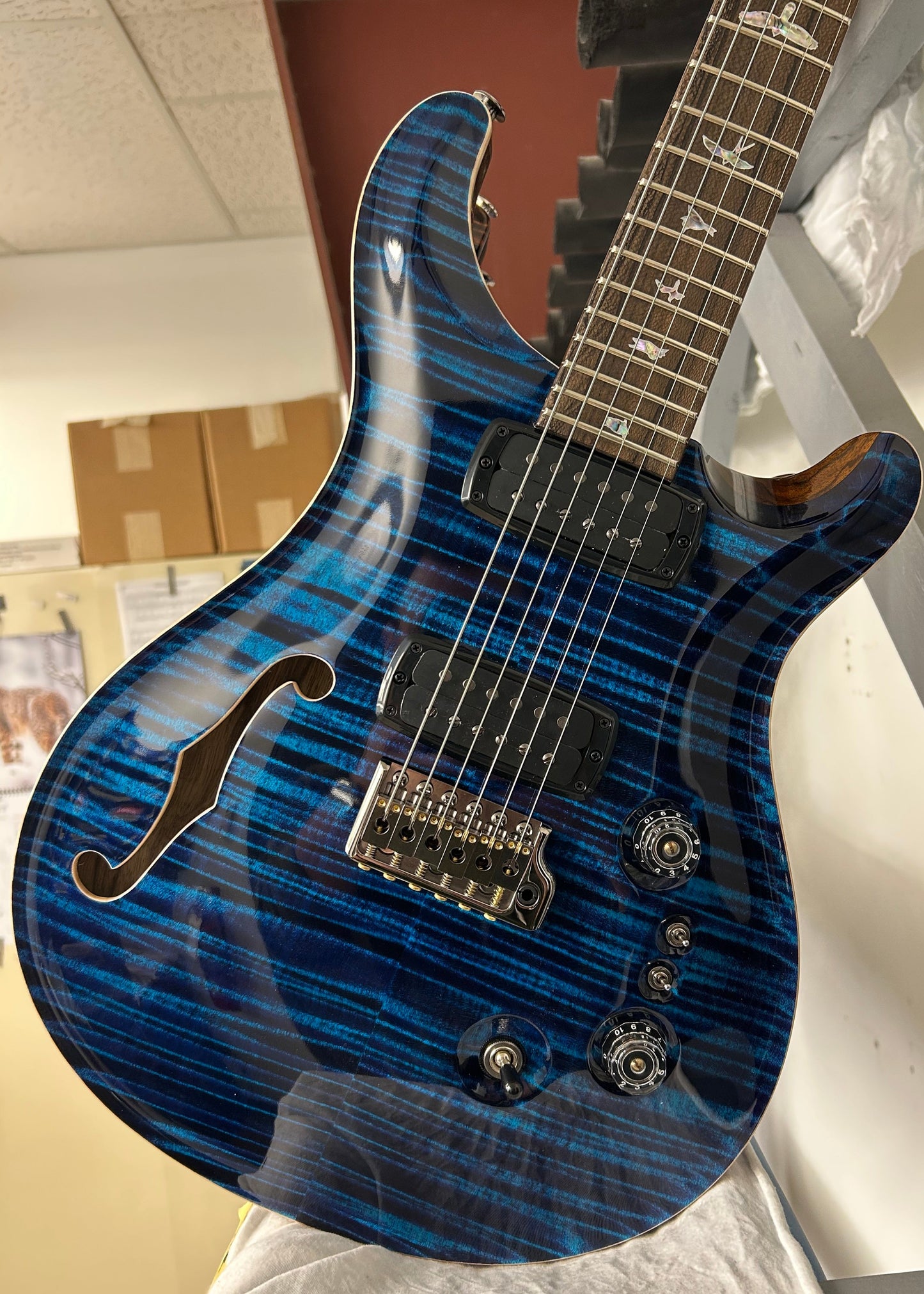 PRS Private Stock Custom 24-08 Semi-Hollow, Aqua Violet