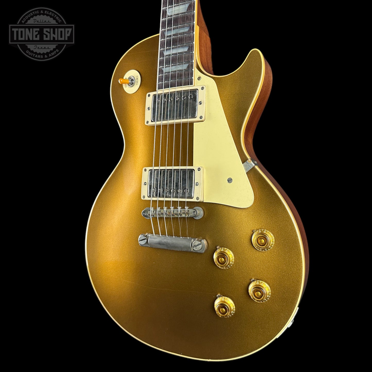Gibson Custom Dealer Select 1957 Les Paul Chambered Double Gold Ultra Light Aged w/case 76582