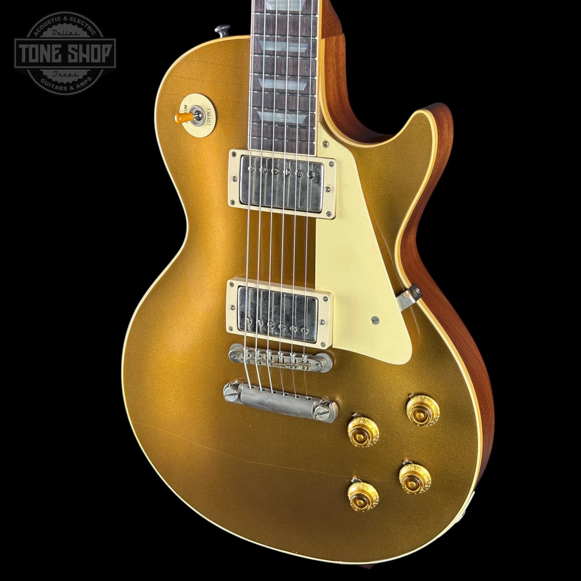 Gibson Custom Dealer Select 1957 Les Paul Chambered Double Gold Ultra Light Aged w/case 76582
