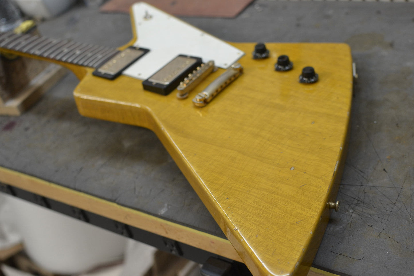 1958 Gibson Custom Shop Korina Explorer 50th Anniversary Historic Makeovers Deluxe - Brazilian Rosewood Fretboard + Throbaks!