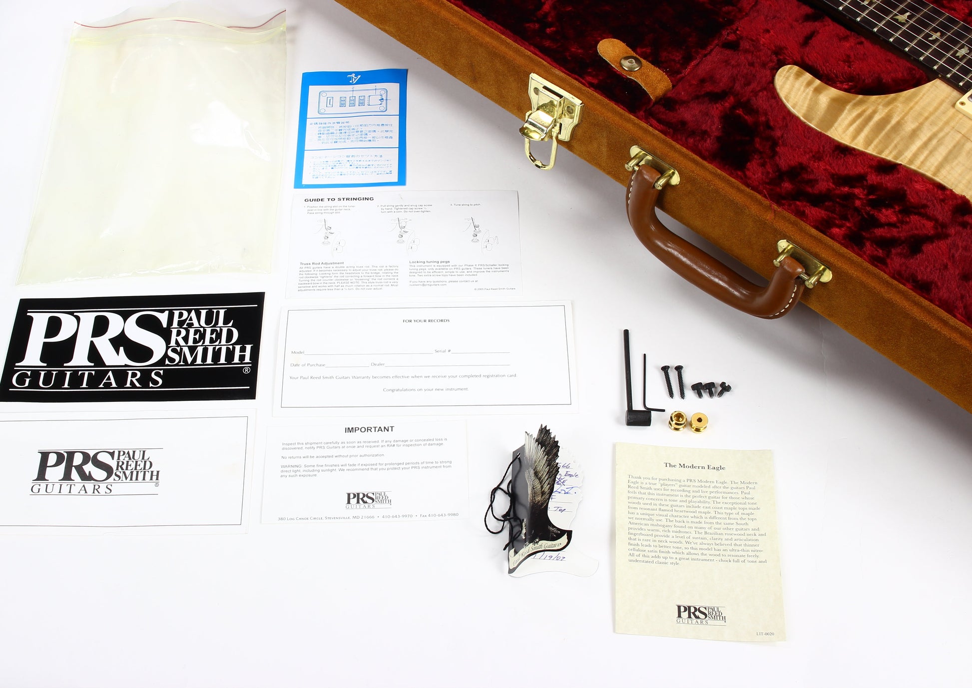 2007 PRS Modern Eagle I SOLID Brazilian Rosewood Neck - Natural, 1 Monster Flame 10 top! ME1