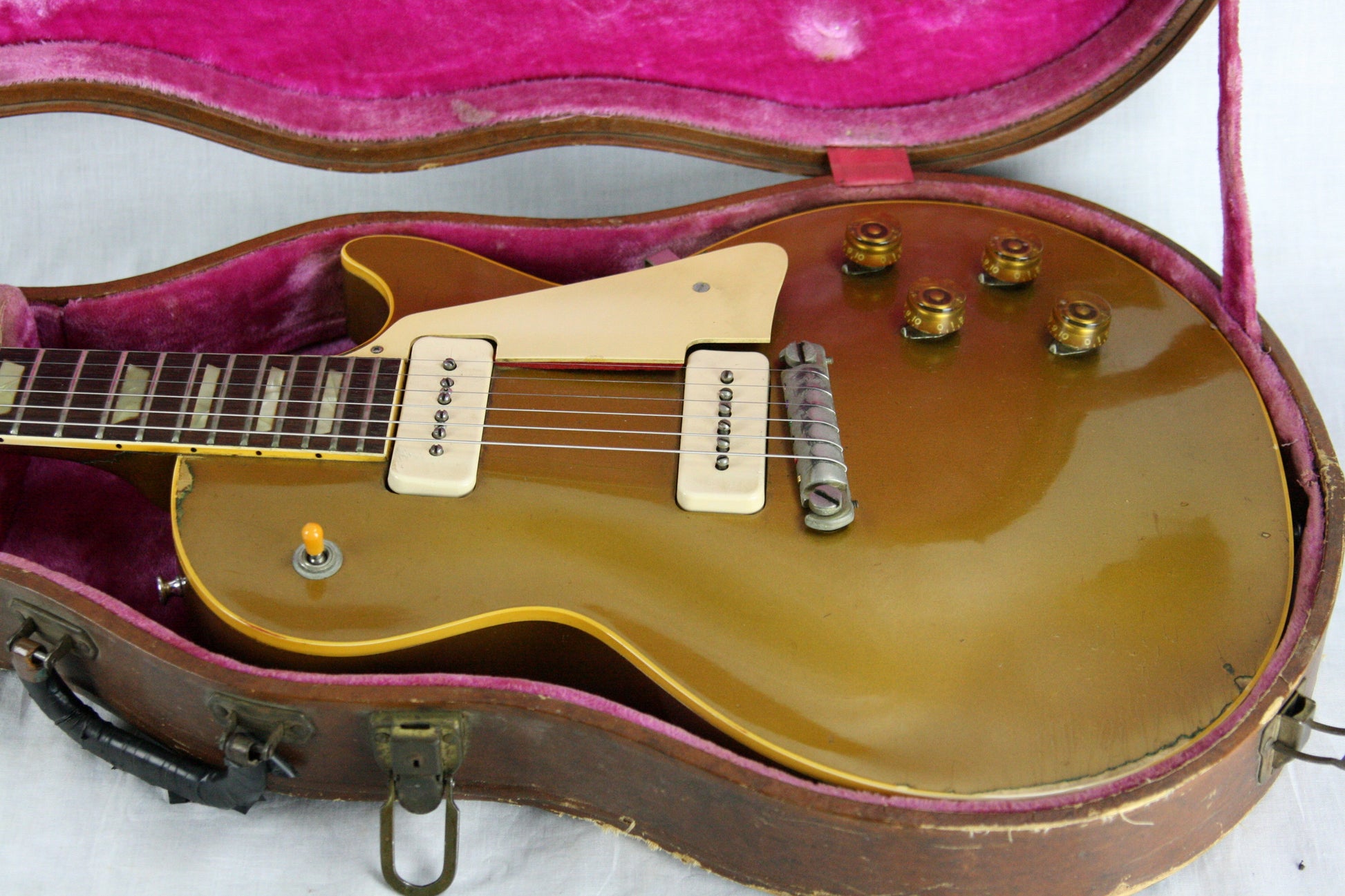 1955 Gibson Les Paul Standard Goldtop! ALL-GOLD w/ Lifton Case! Wraptail, P90's!