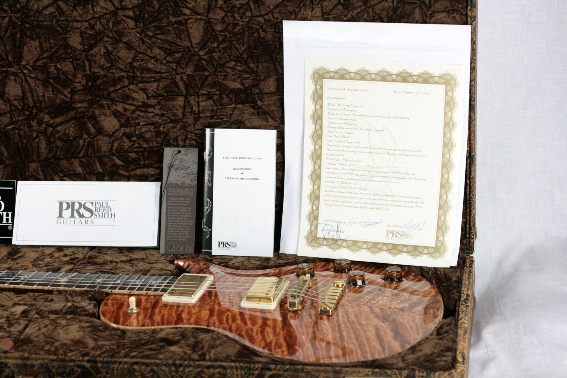 2016 PRS Private Stock BRAZILIAN ROSEWOOD McCarty Singlecut! QUILT Paul Reed Smith Copperhead