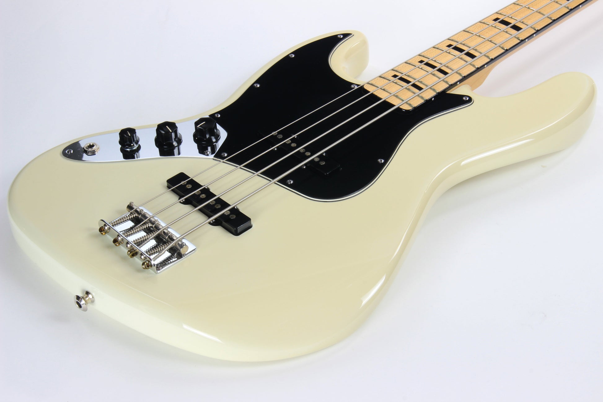 2011 Fender Custom Shop Masterbuilt 75 Jazz Bass Left-Handed - Maple, Black Blocks 1970's