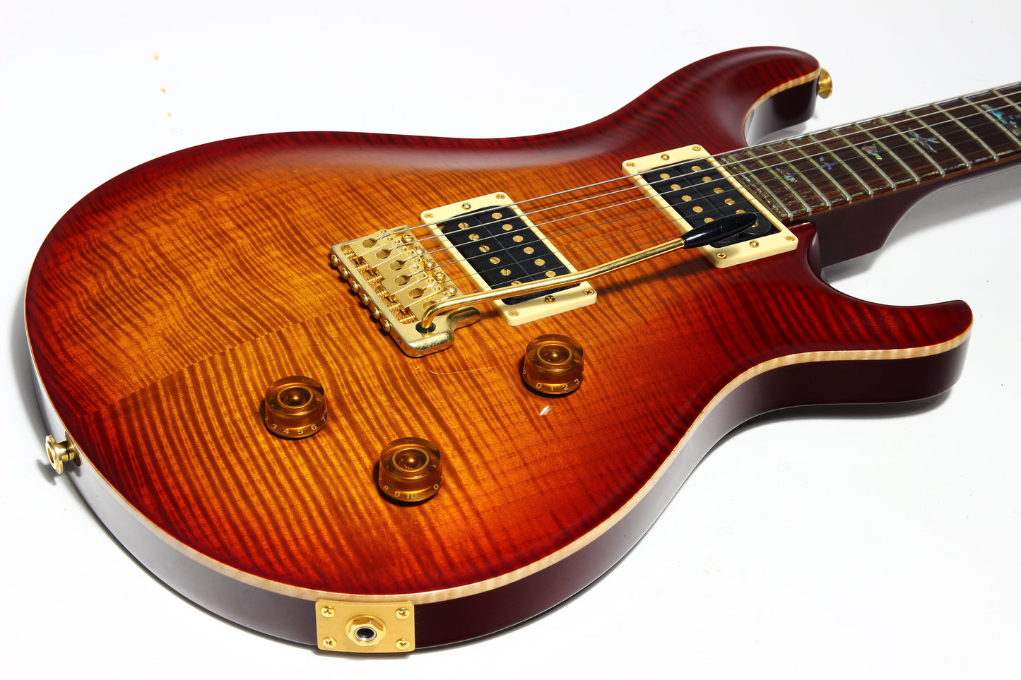 1996 PRS Artist Series III Limited Edition Dark Cherry Sunburst - RARE TREMOLO MODEL, Paua Inlays, Great Top!