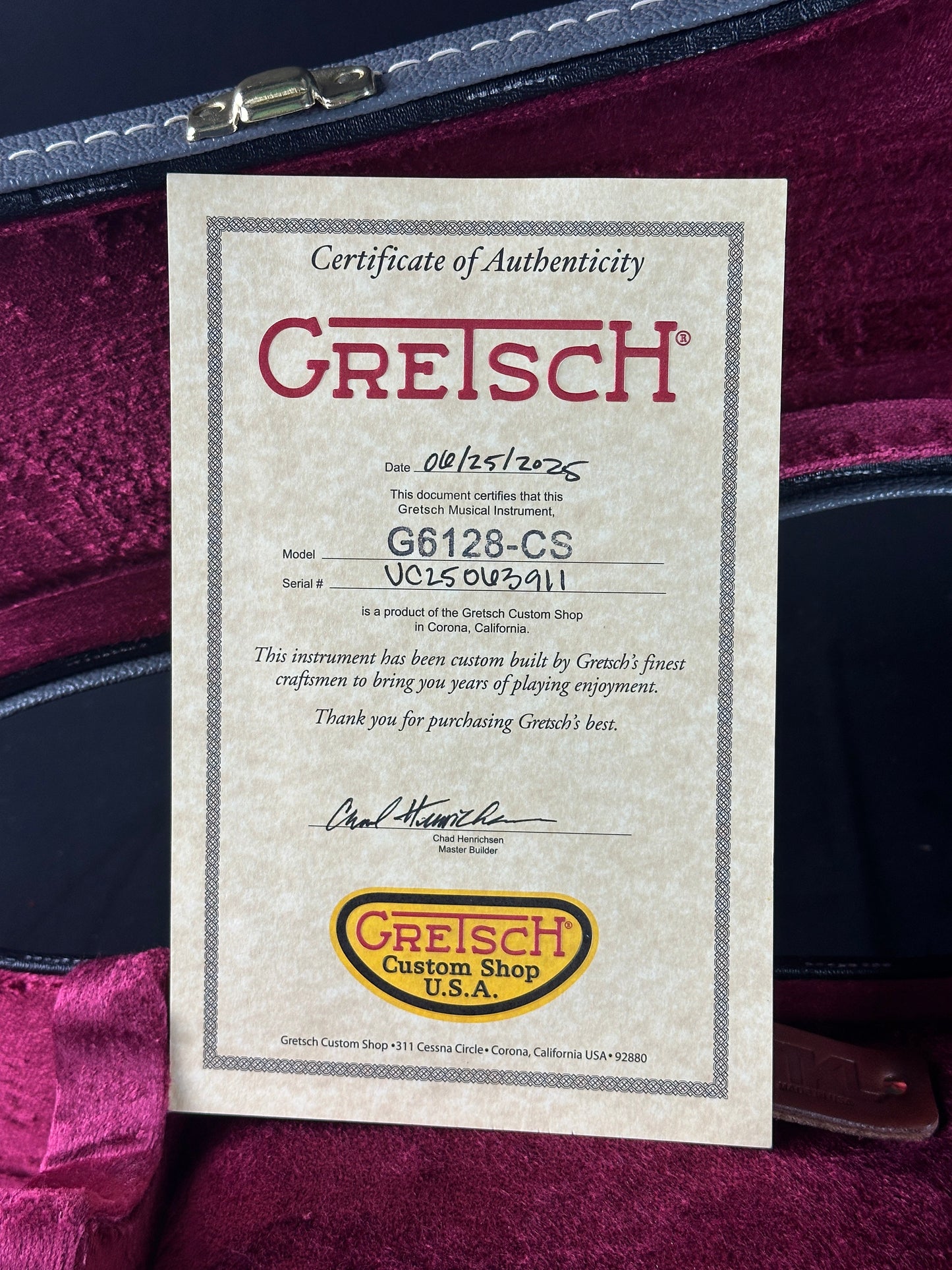 Gretsch Custom Shop G6128-62 Holoflake NOS w/case
